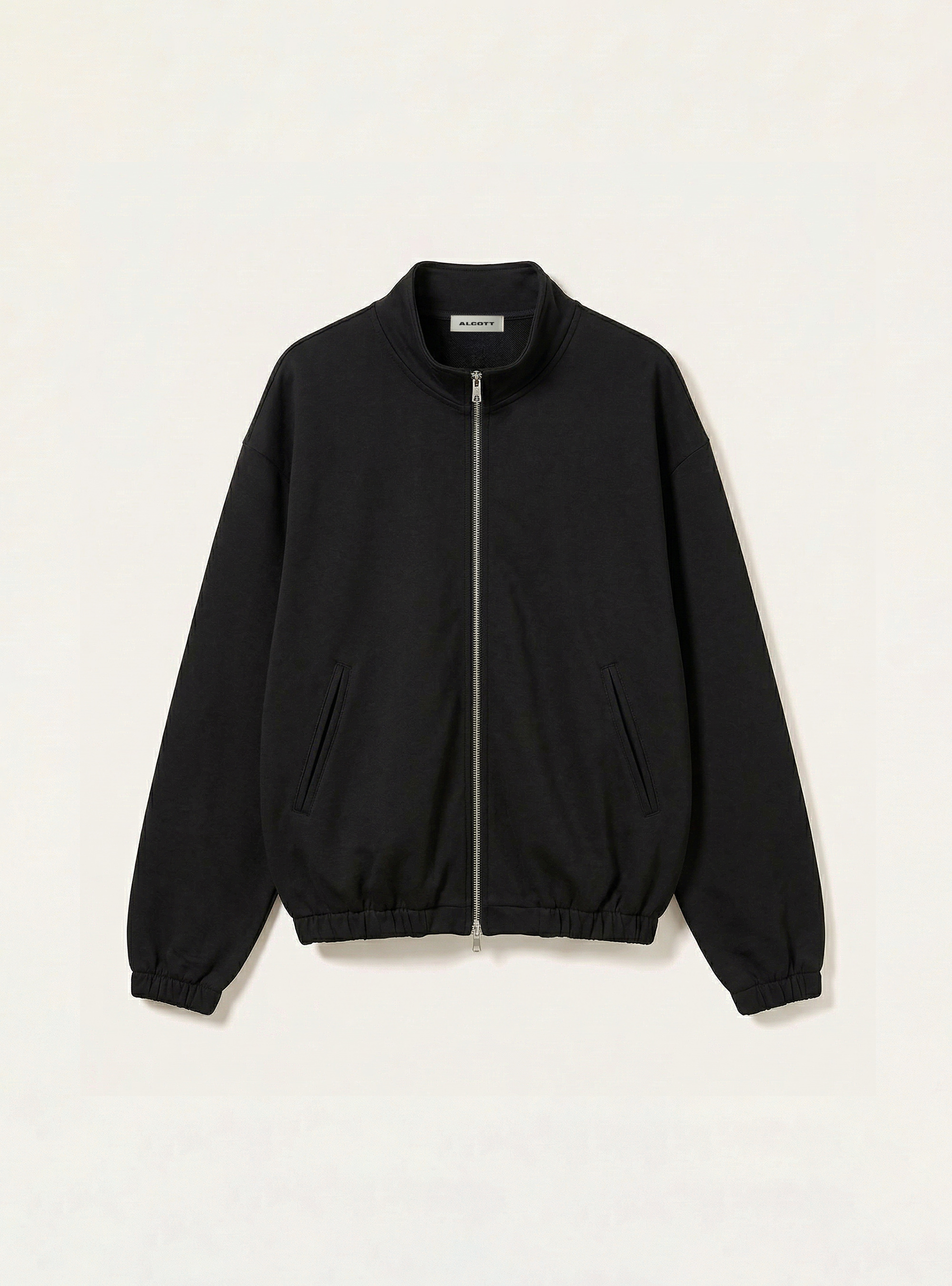 Cardigan in felpa mezzo collo, BK1 BLACK