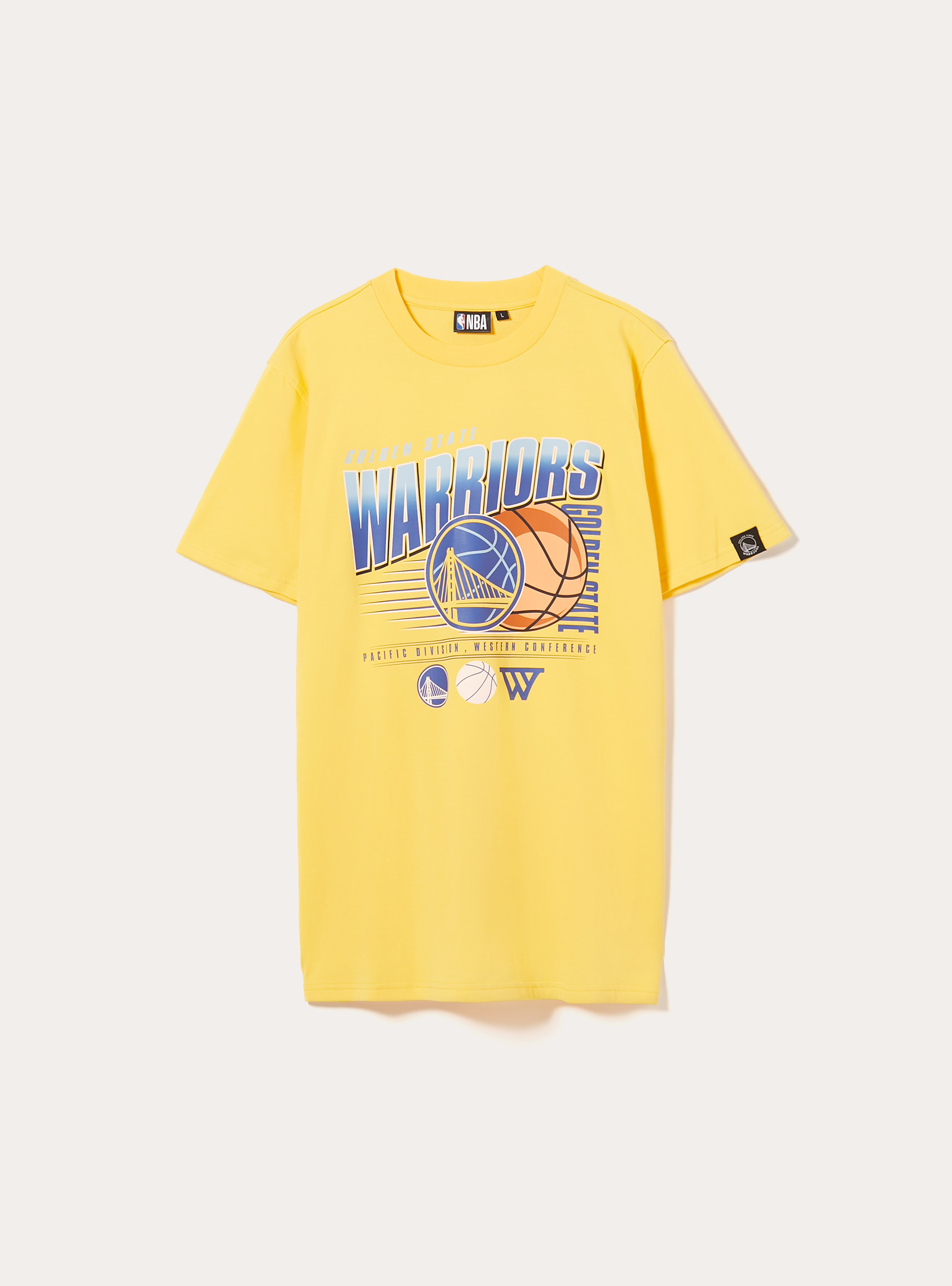 Baumwoll-T-Shirt mit NBA/Alcott-Aufdruck, YE2 YELLOW MEDIUM