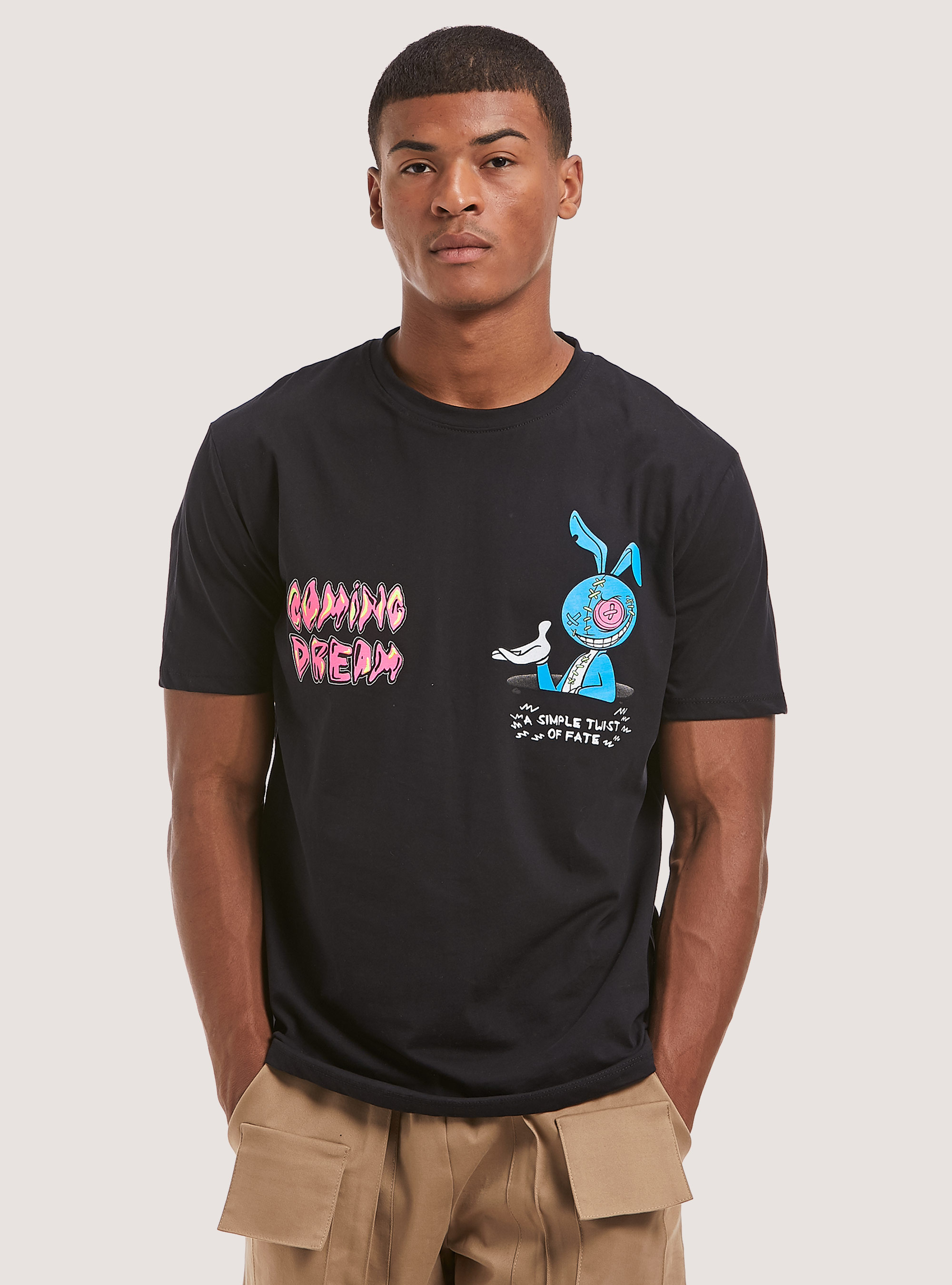 T-shirt with Smile Collection print, BK1 BLACK