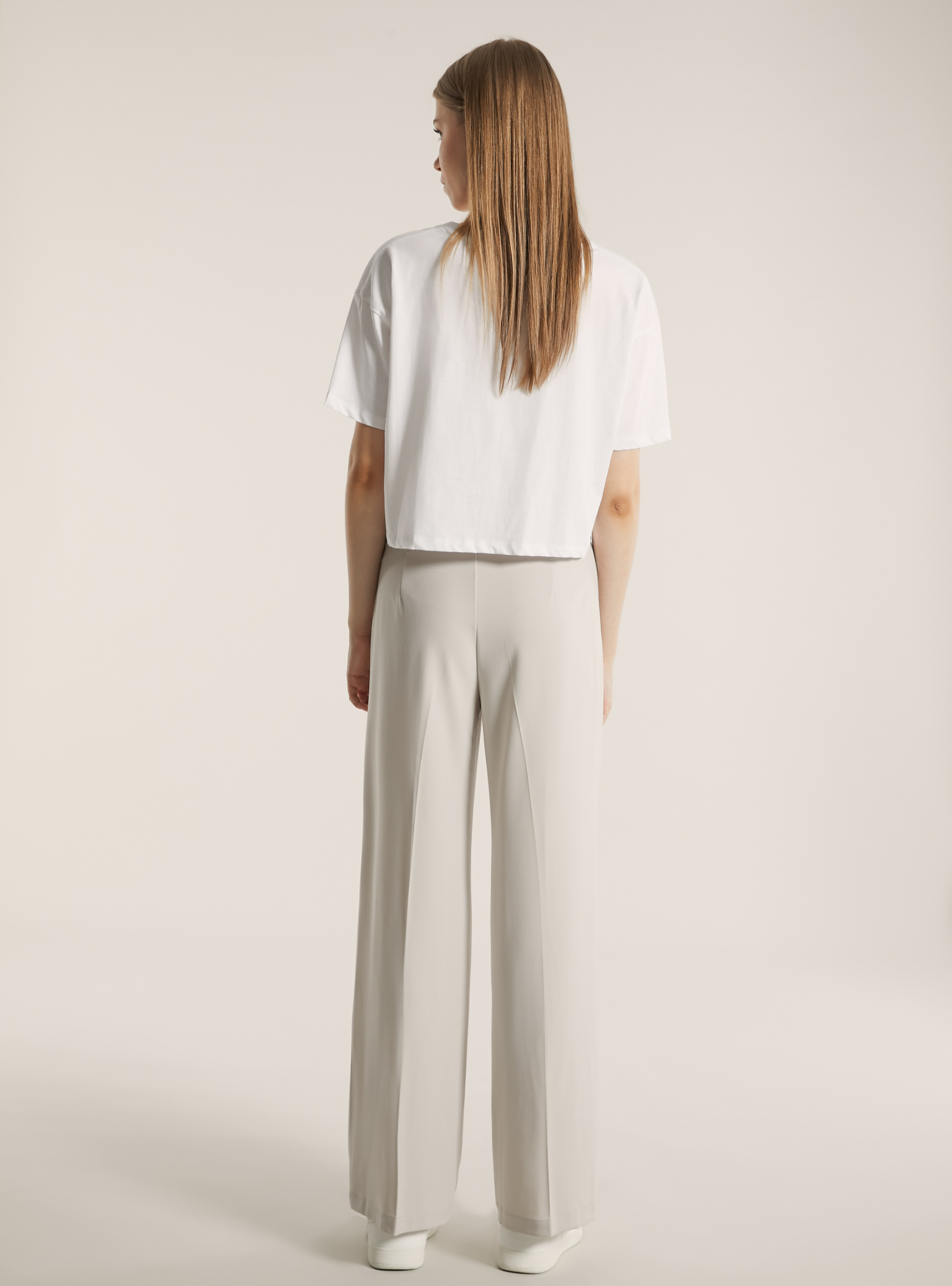 Straight leg wide leg tailored trousers, SA3 SAND LIGHT