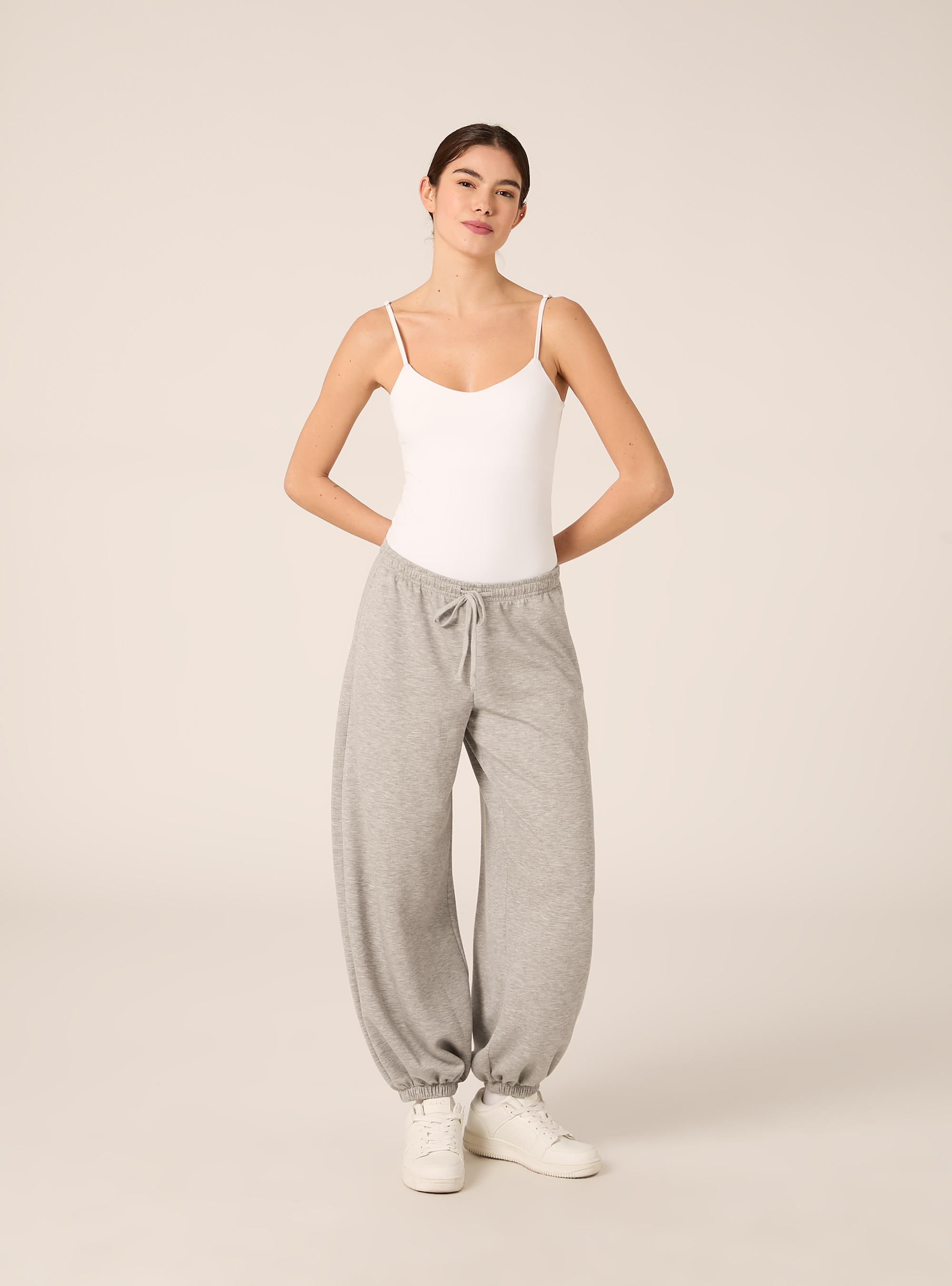 Jogger baloon modal, GRIGIO CHIARO MELANGE