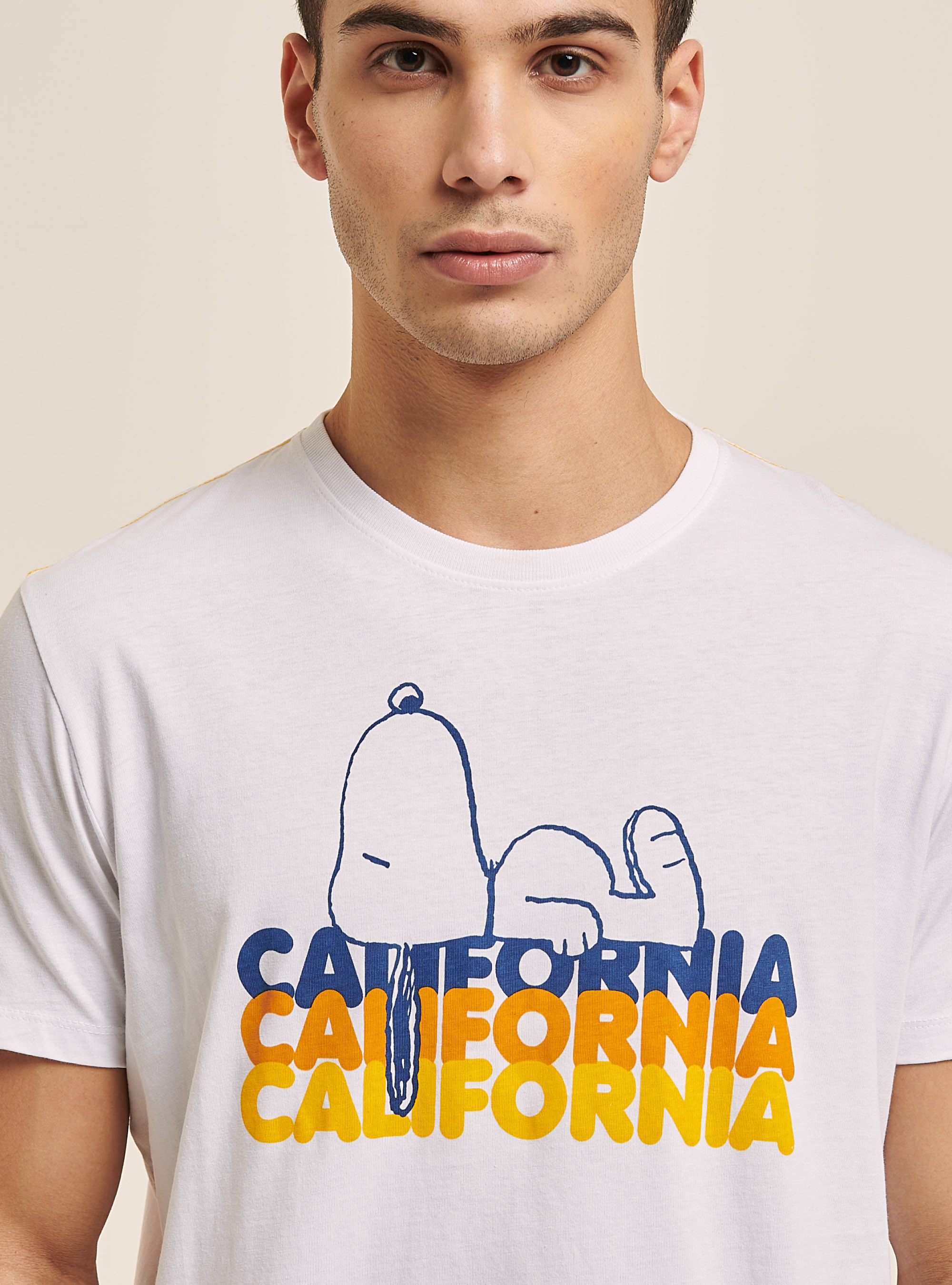 T-shirt Snoopy licensed for Alcott, WHITE