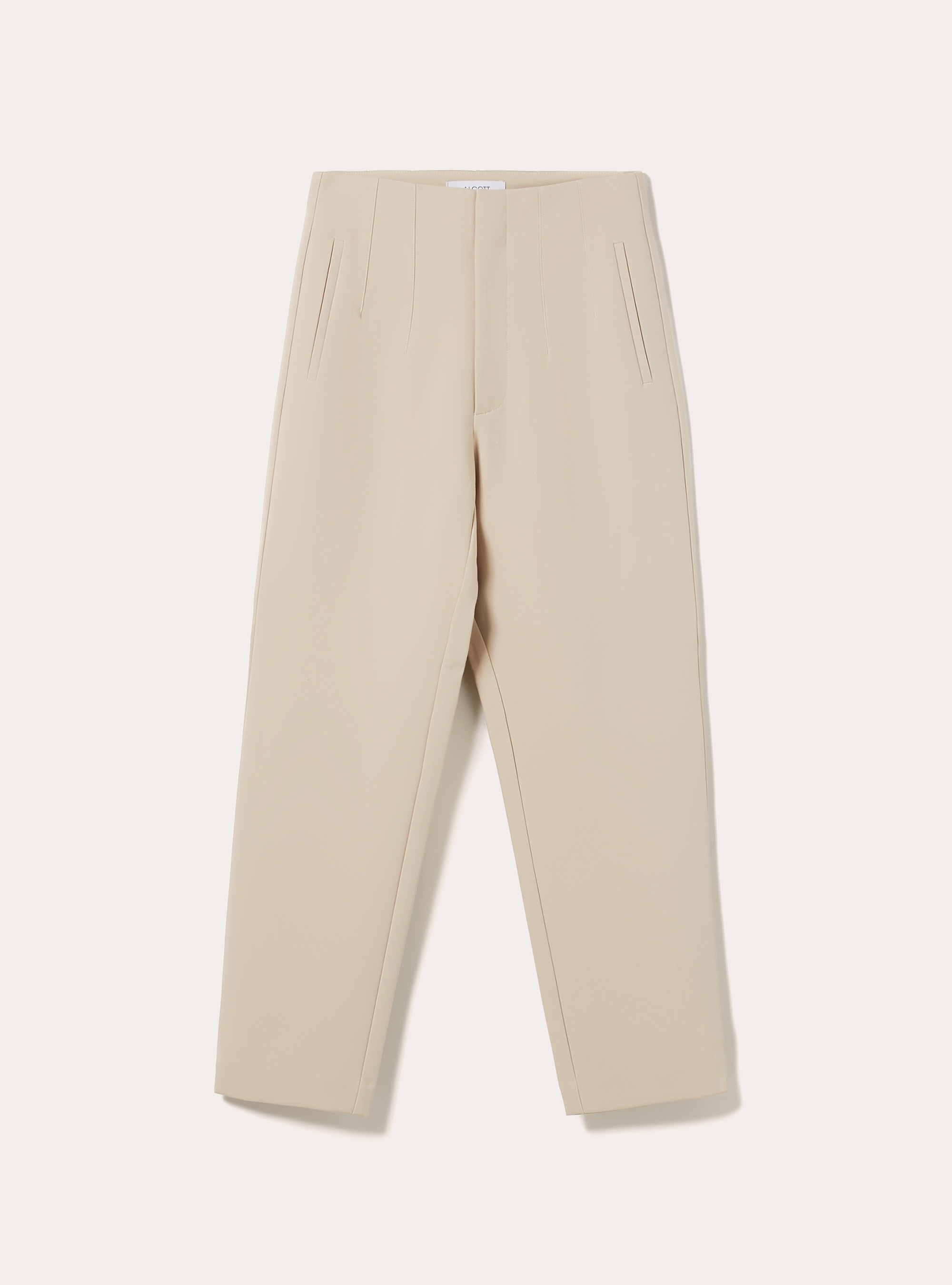 Pantalon uni &agrave; pinces, BG3 BEIGE LIGHT