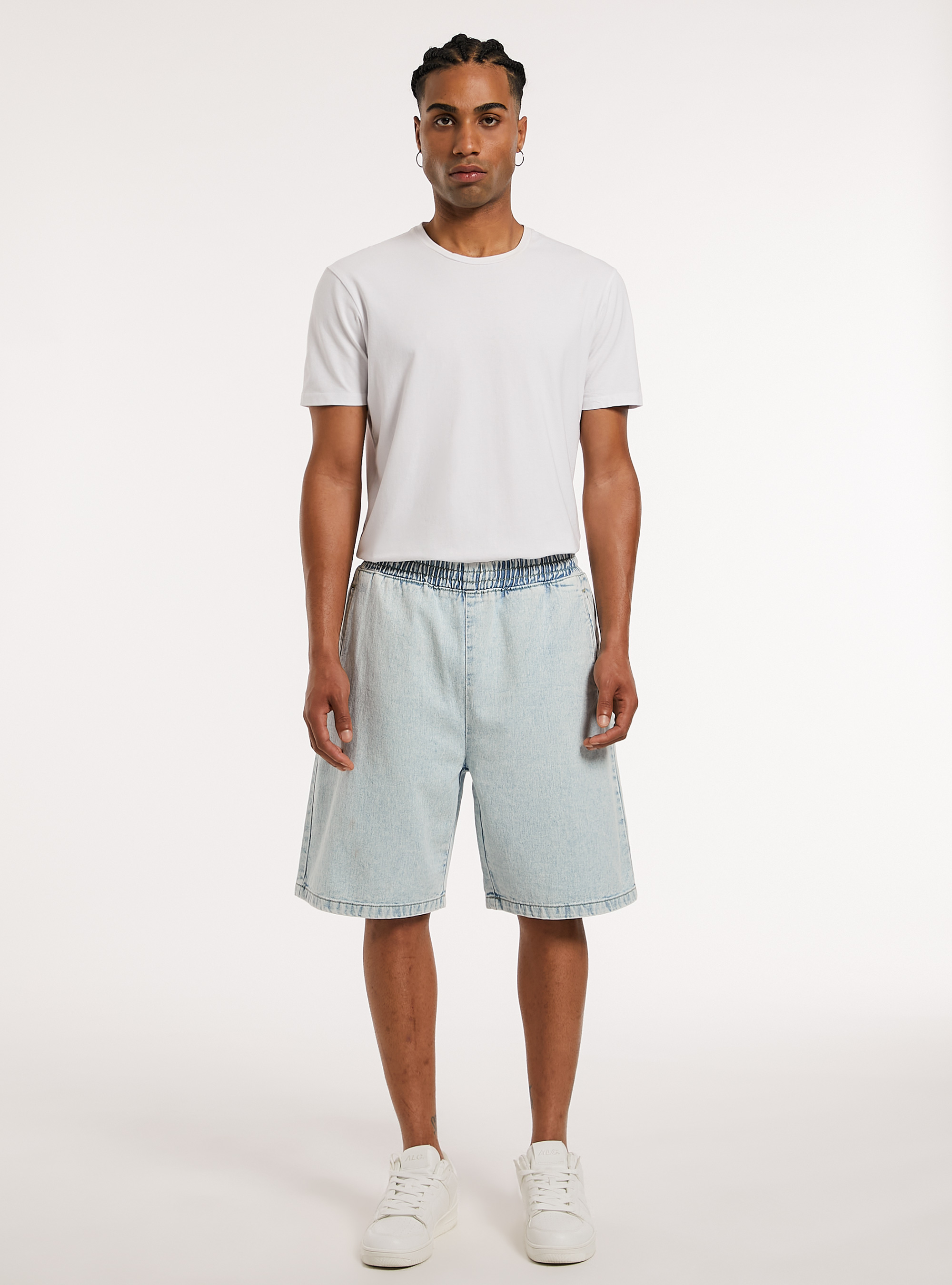 Bermudas aus Denim in Baggy Fit, D006 AZURE