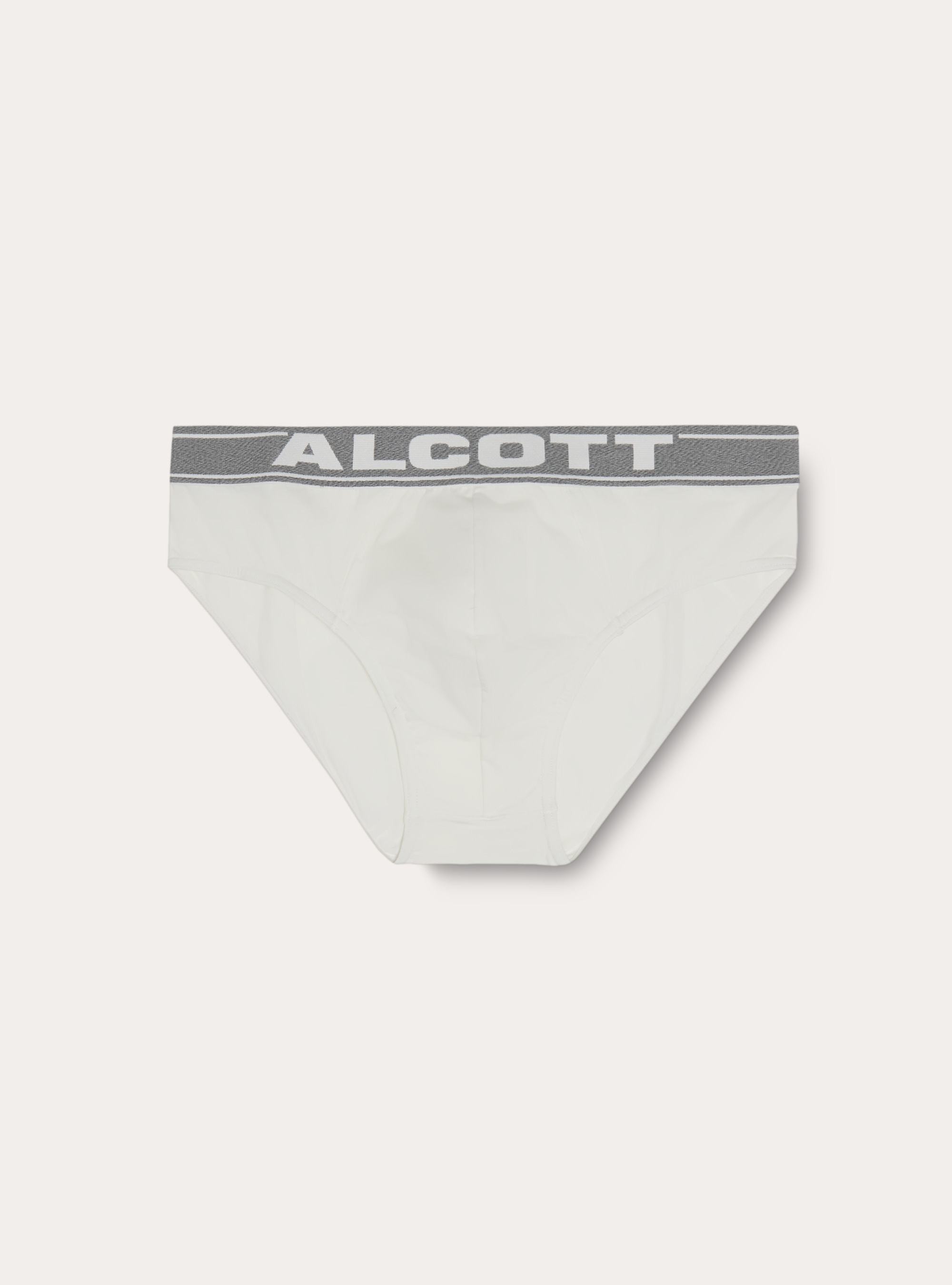 Stretch cotton briefs with logo, WH1 OFF WHITE