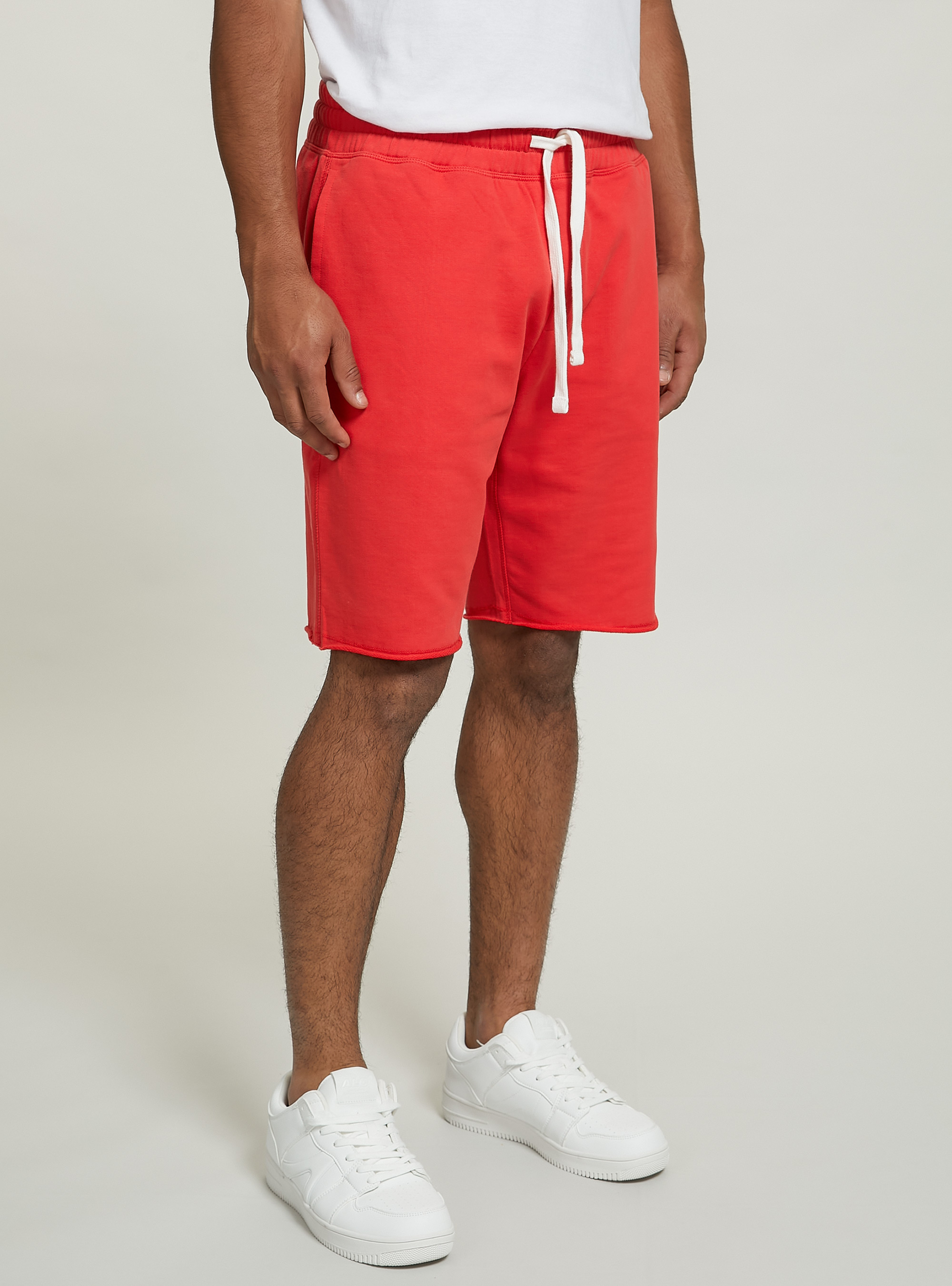 Cotton jogger bermuda shorts
