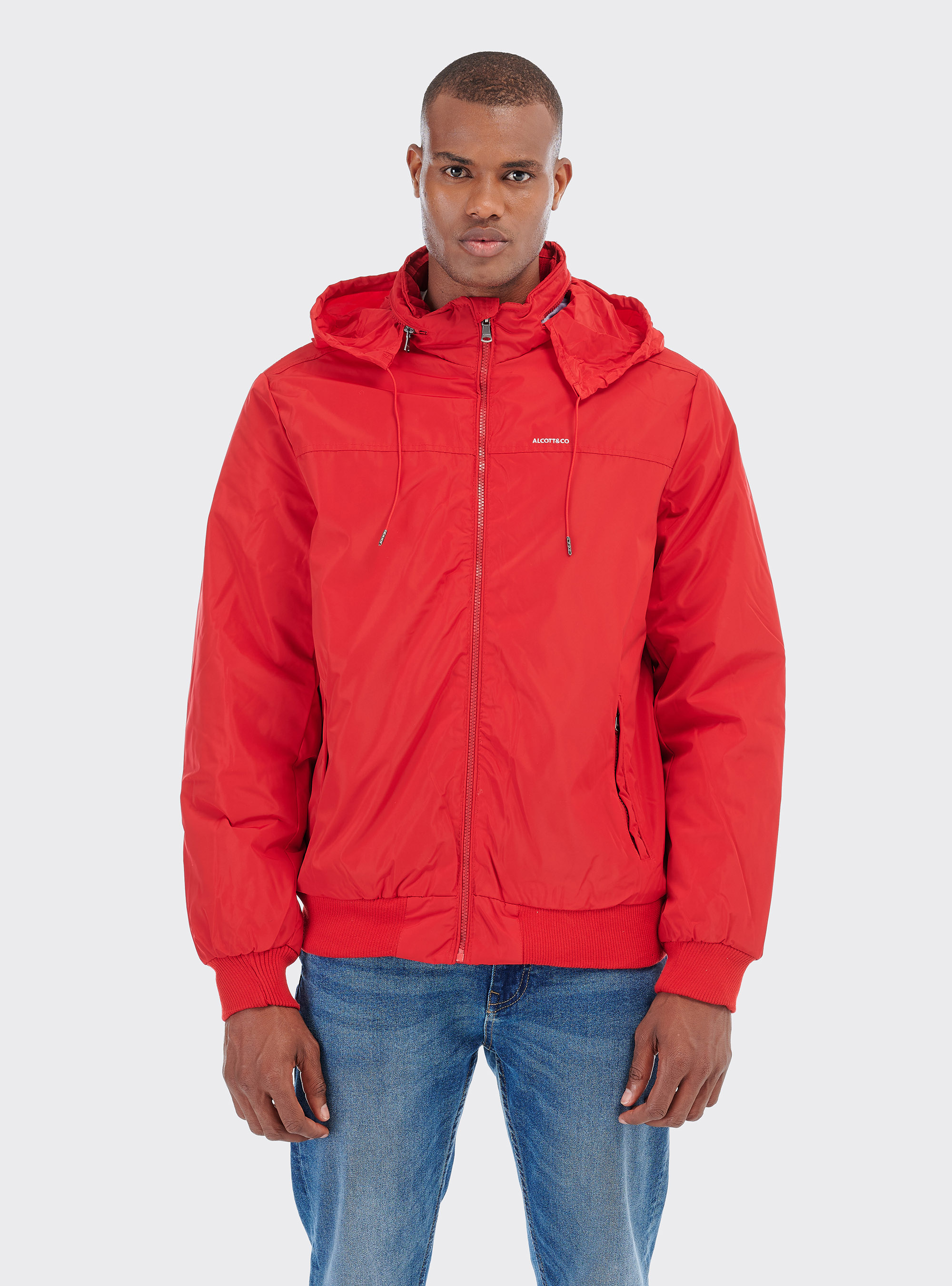 Blouson bomber basique, C351 RED