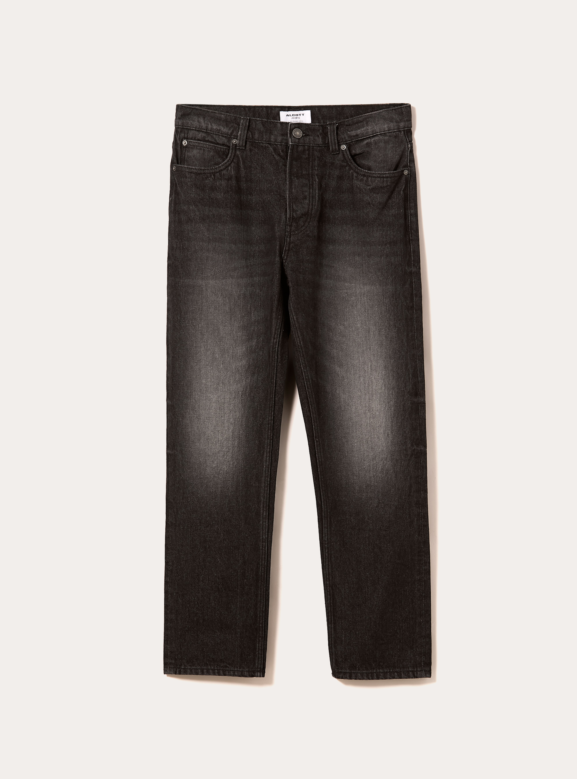 Jeans coupe droite, D000 BLACK