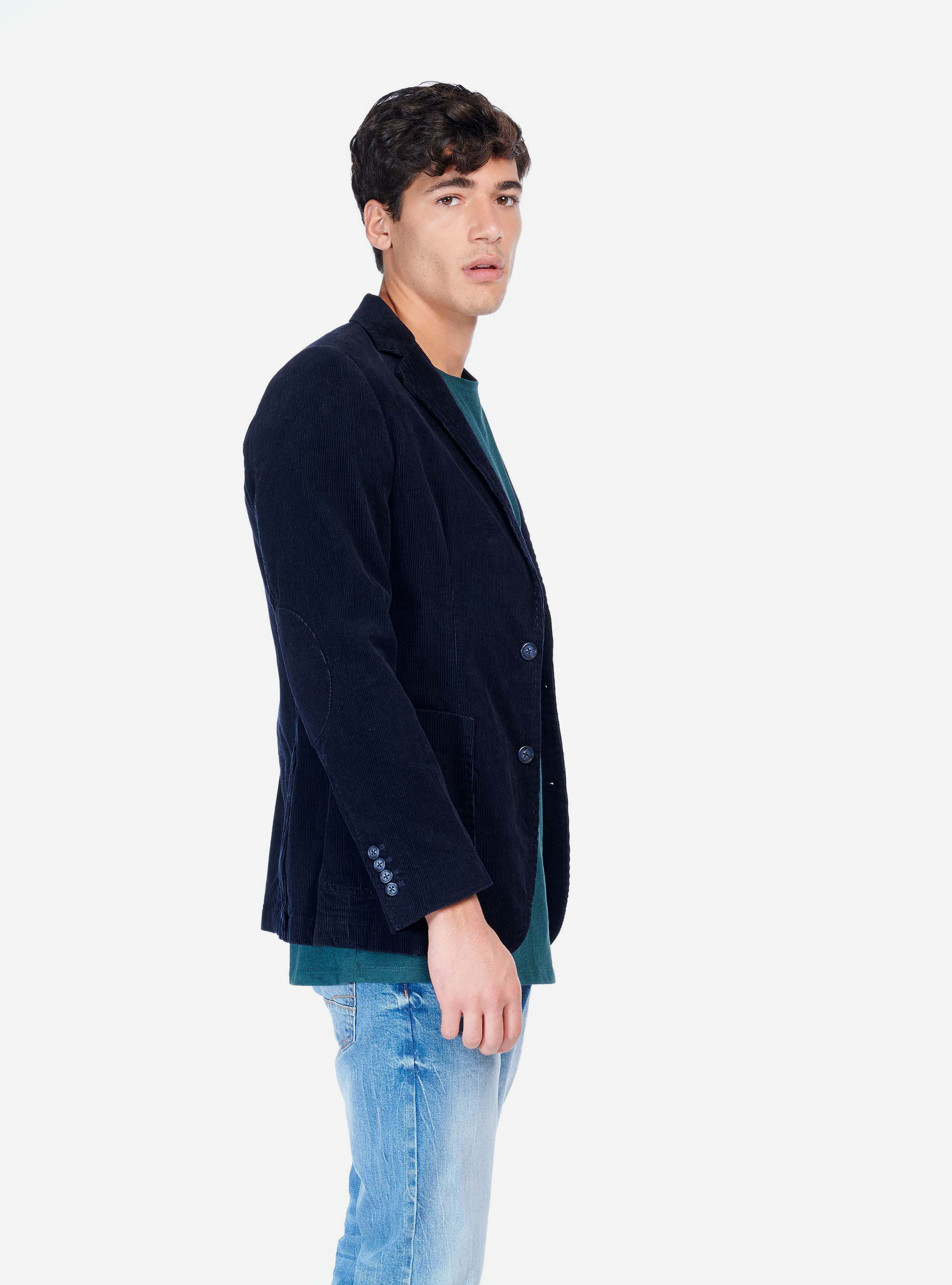 Veste en velours, C218 BLUE NAVY