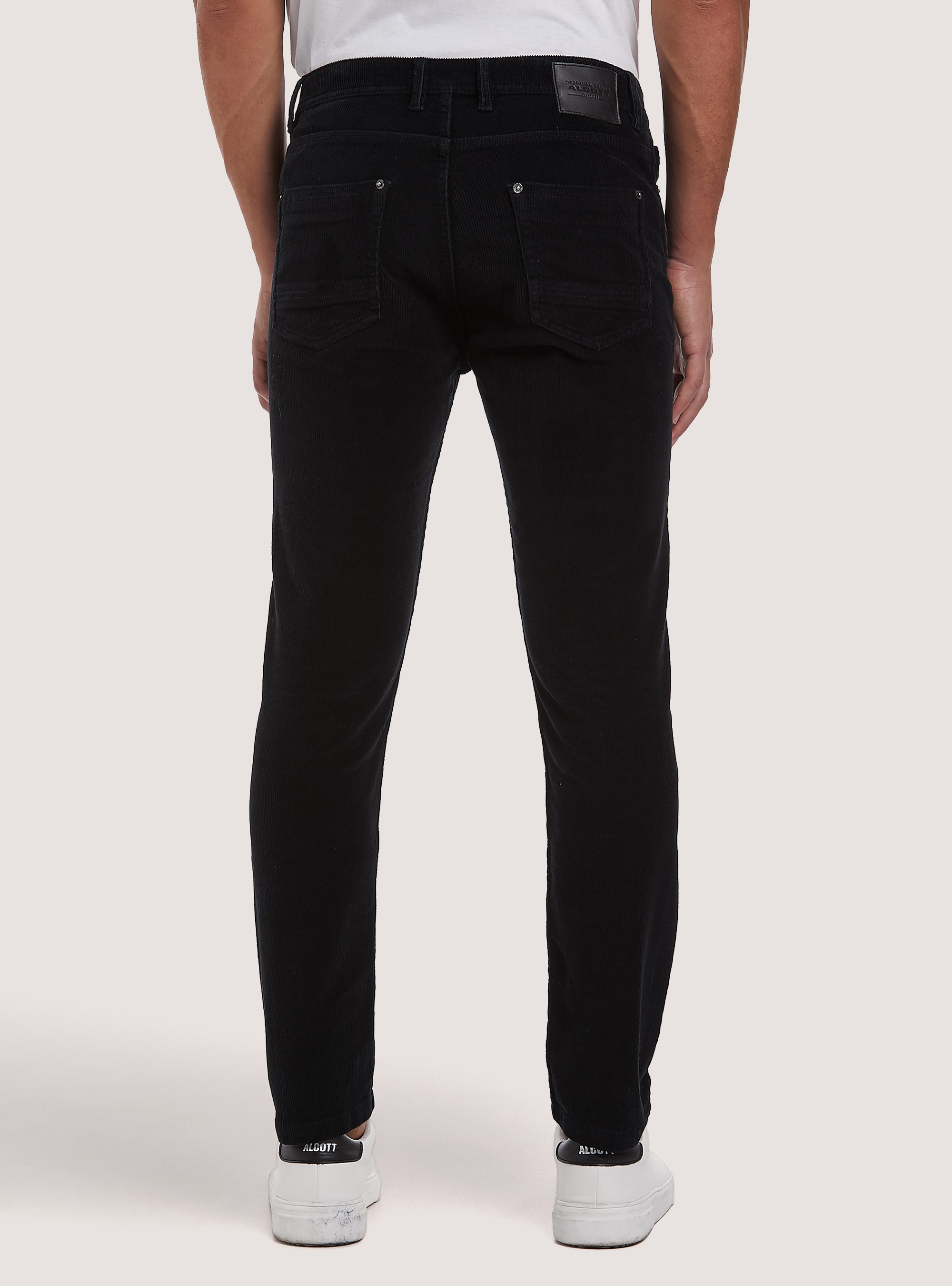 Pantaloni in velluto a coste skynny fit, BK1 BLACK