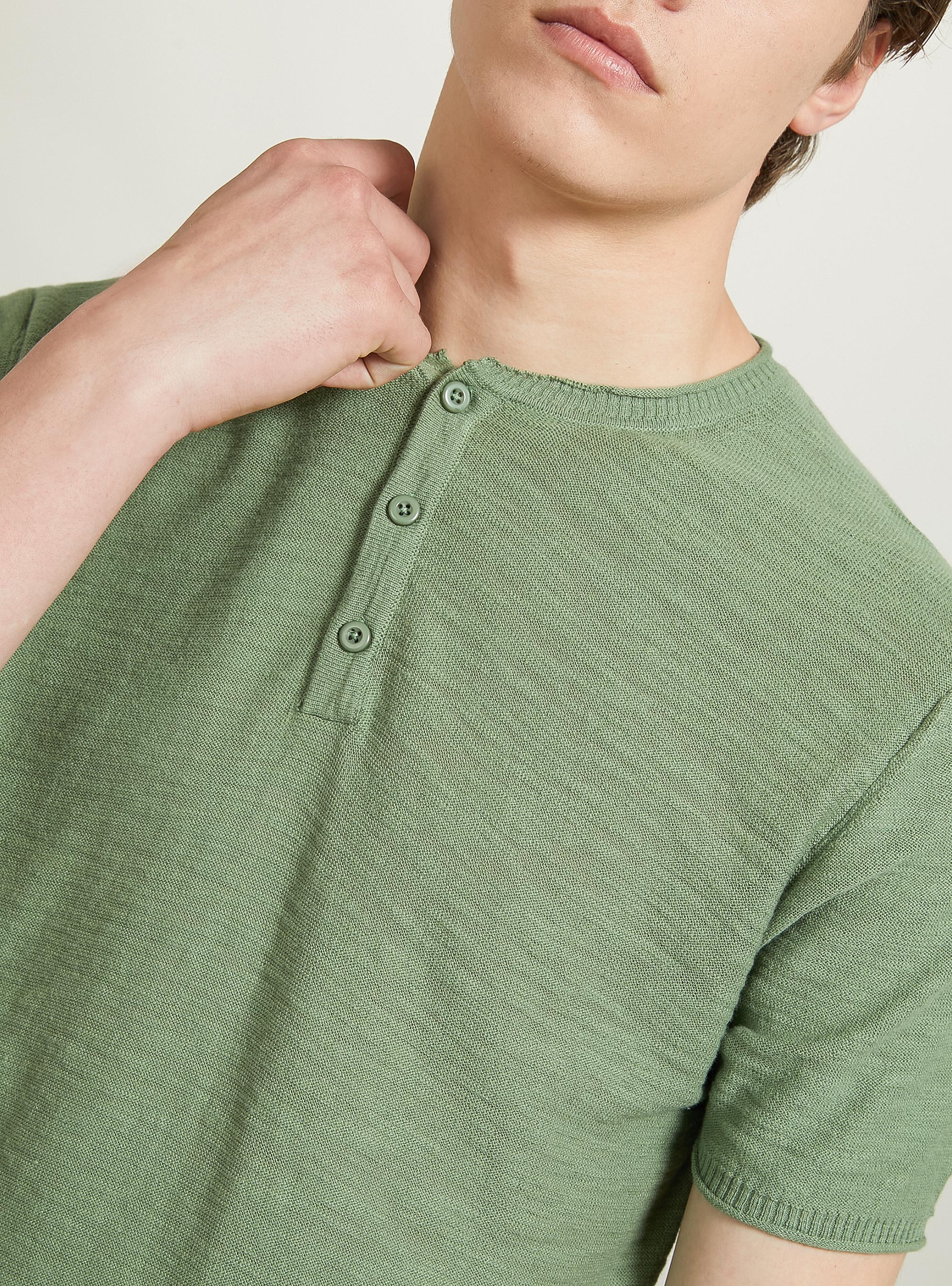Short-sleeved serafino pullover, KY3 KAKY LIGHT