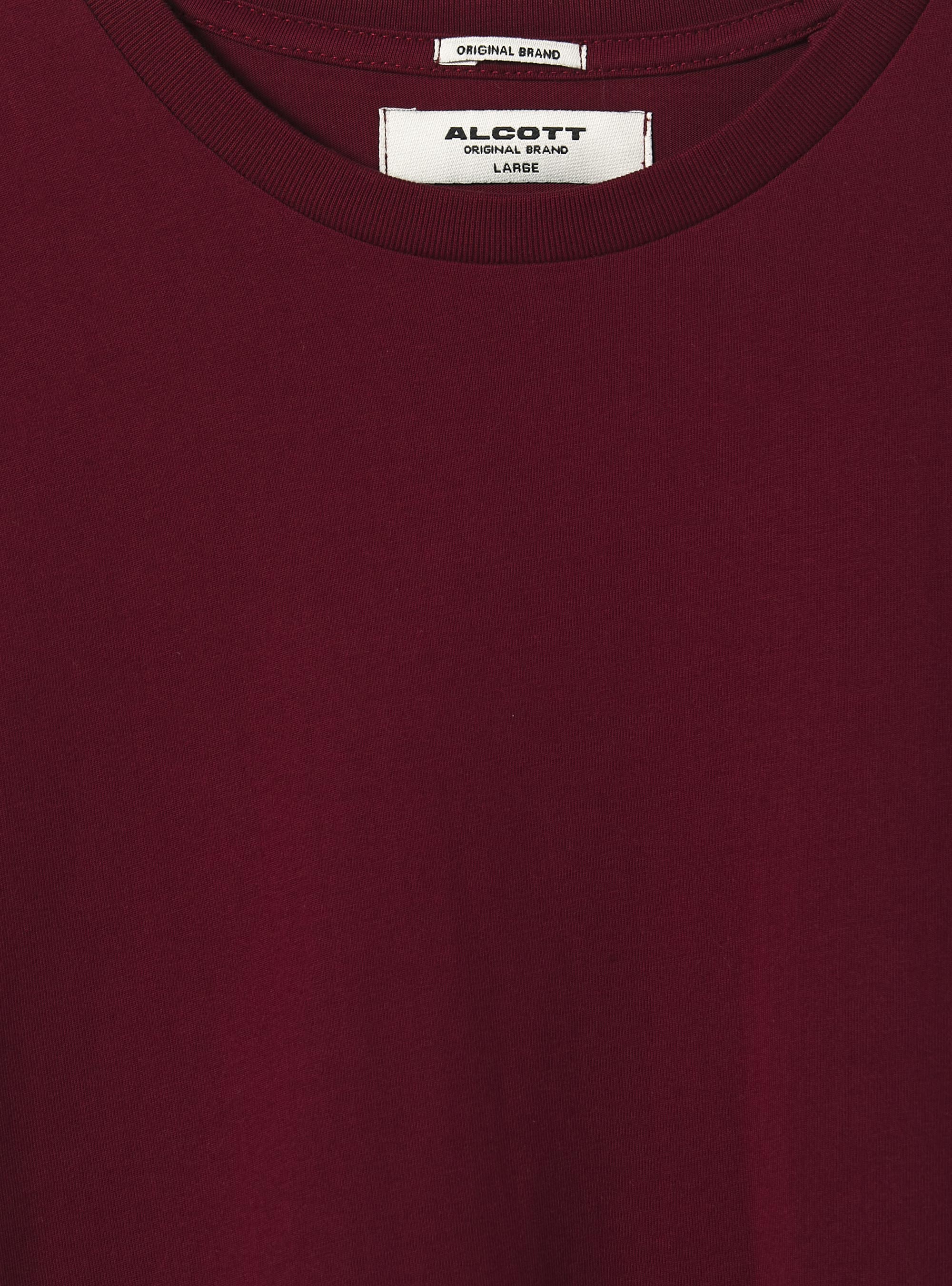 Cotton crew-neck T-shirt, BO2 BORDEAUX MEDIUM
