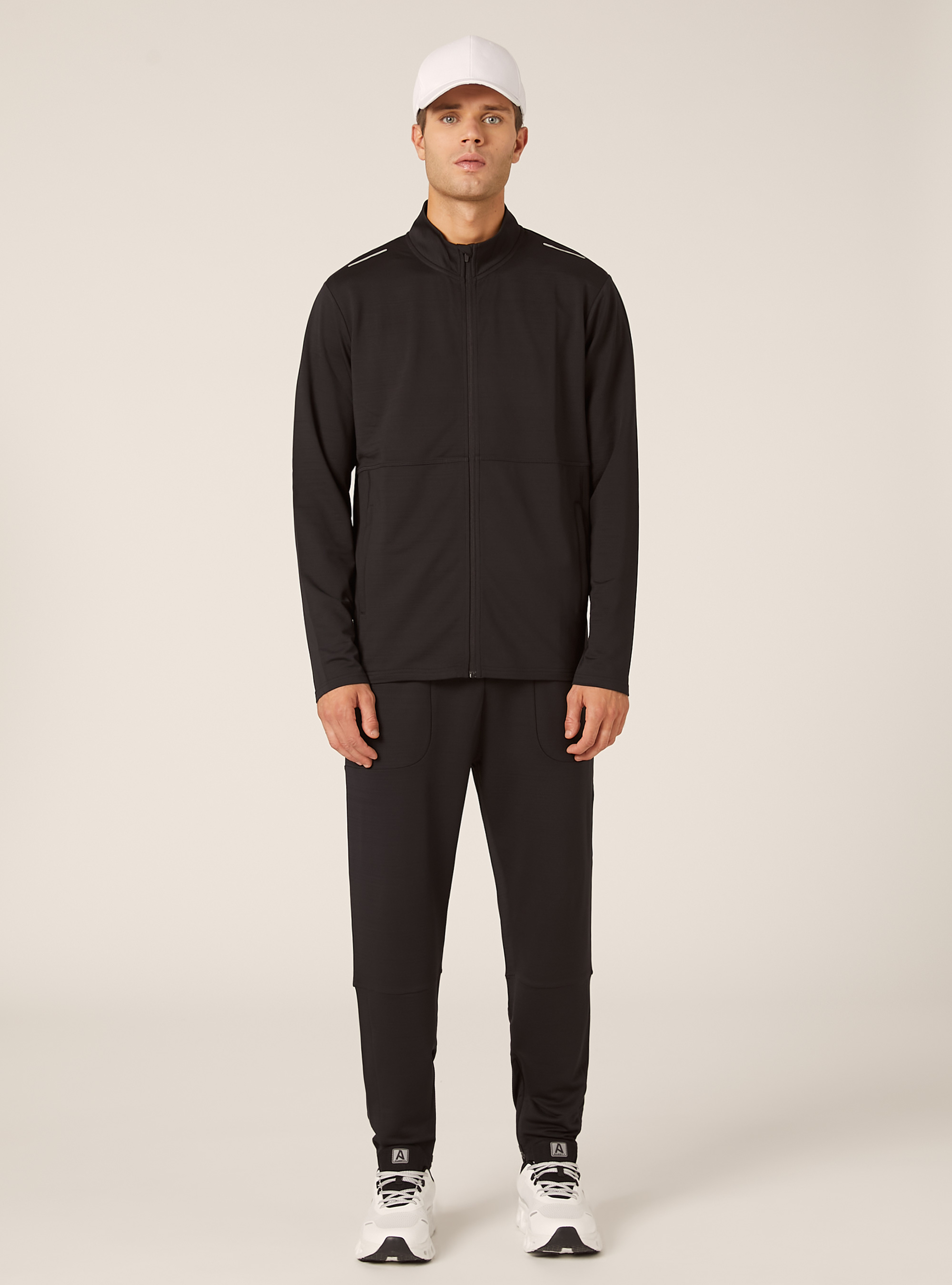 Athletic capsule zip-up sweatshirt, BK1 BLACK