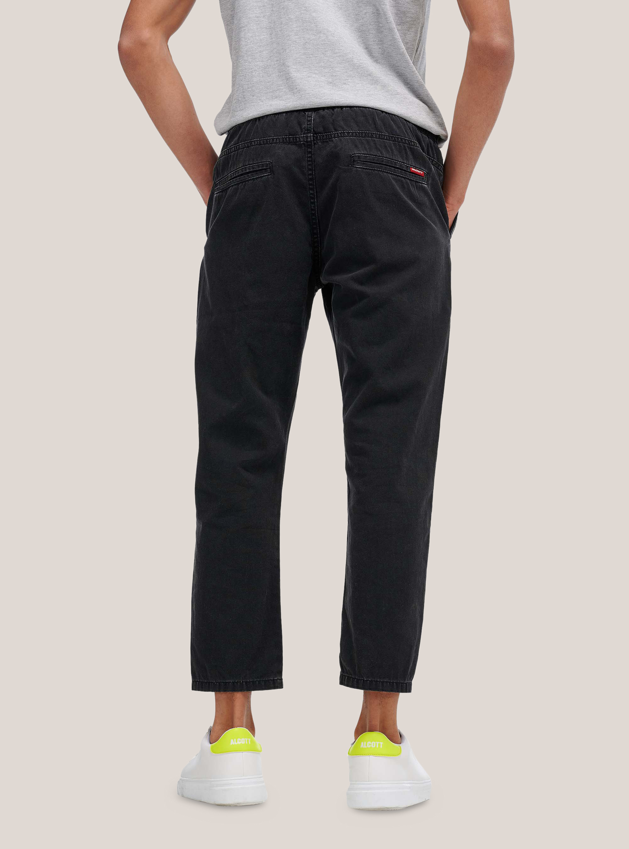 Jogger denim leggero, NERO