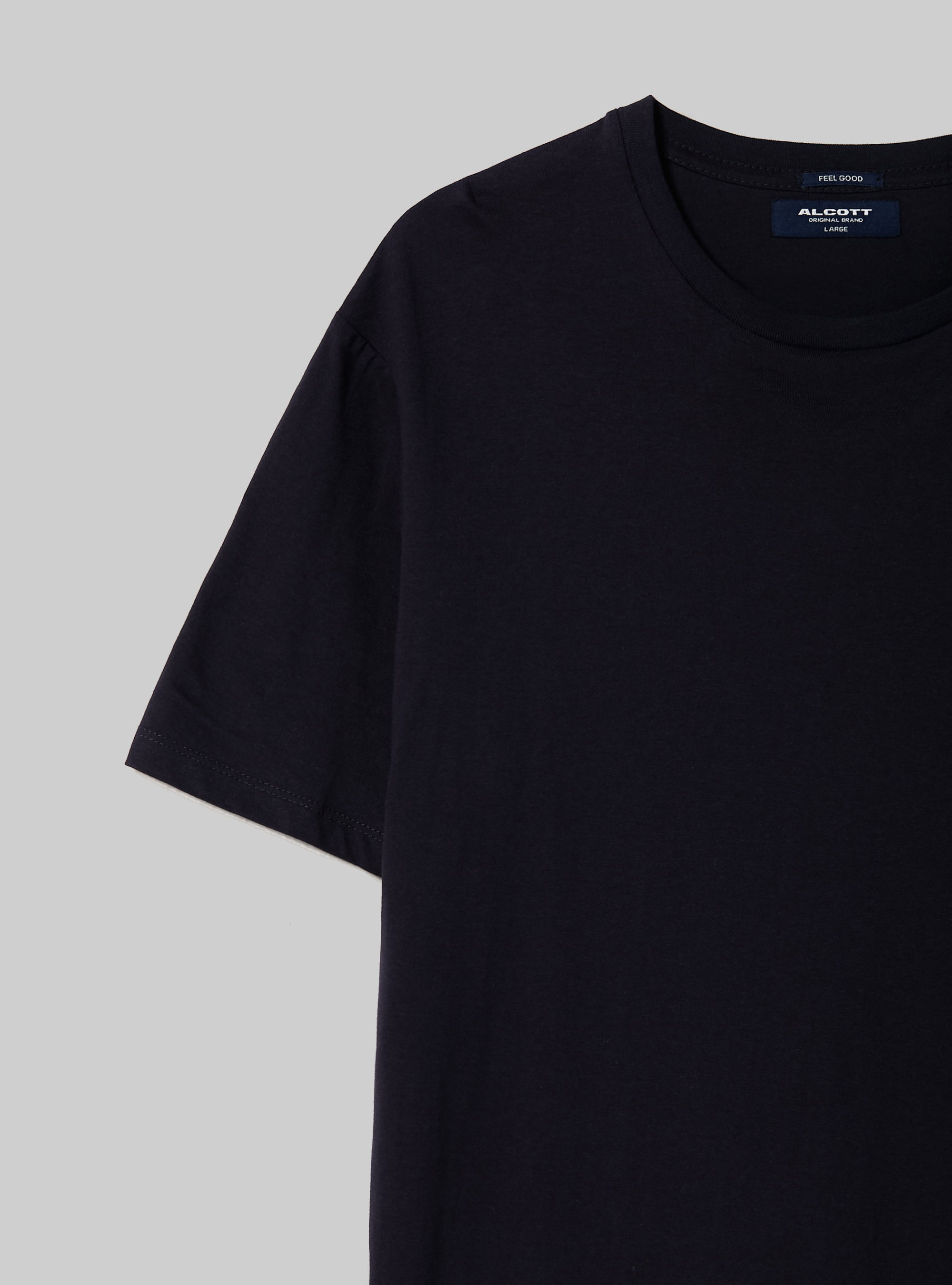 Basic cotton T-shirt, BLUE NAVY