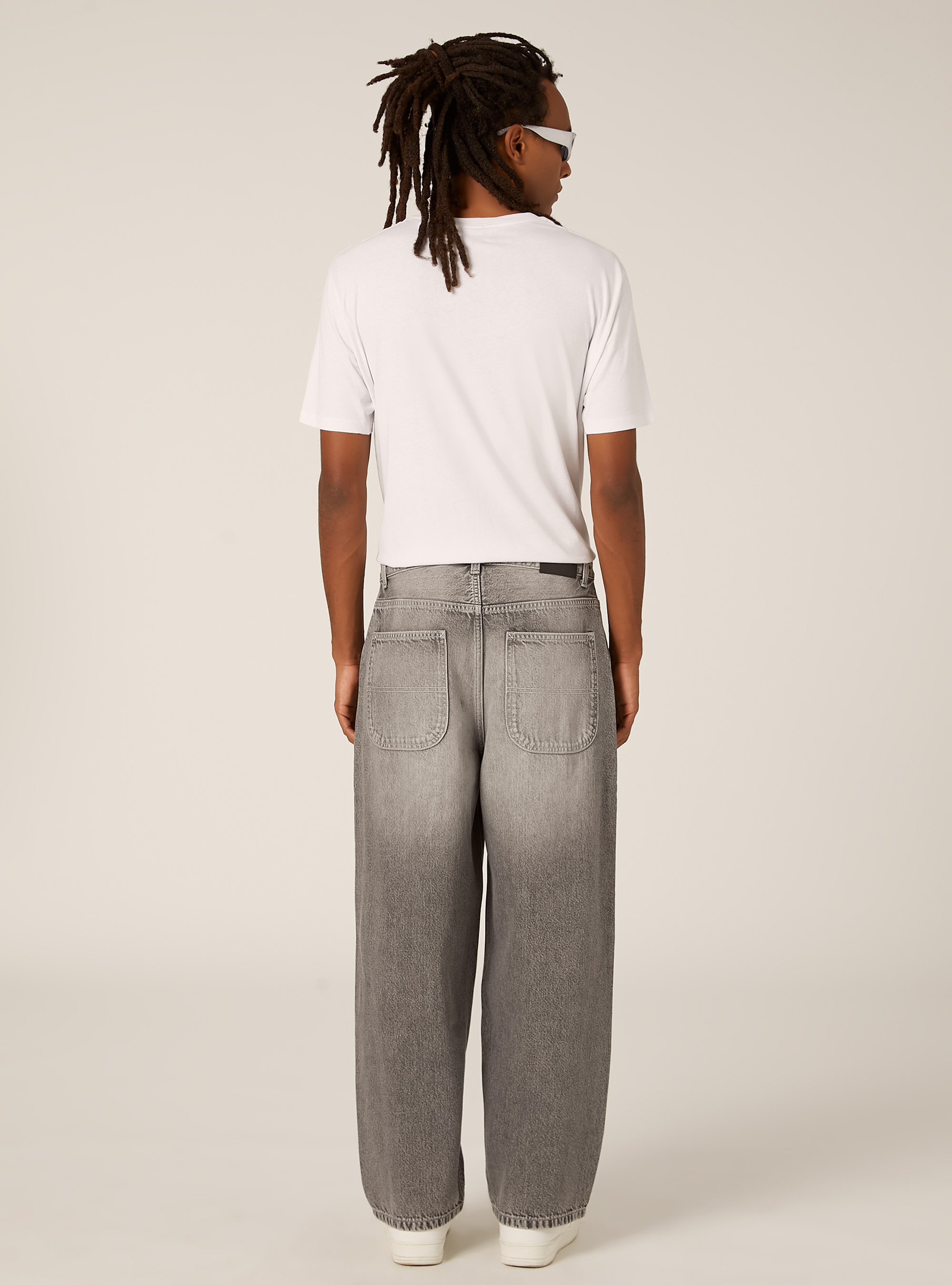 Jeans skater coupe ample, D00G GREY