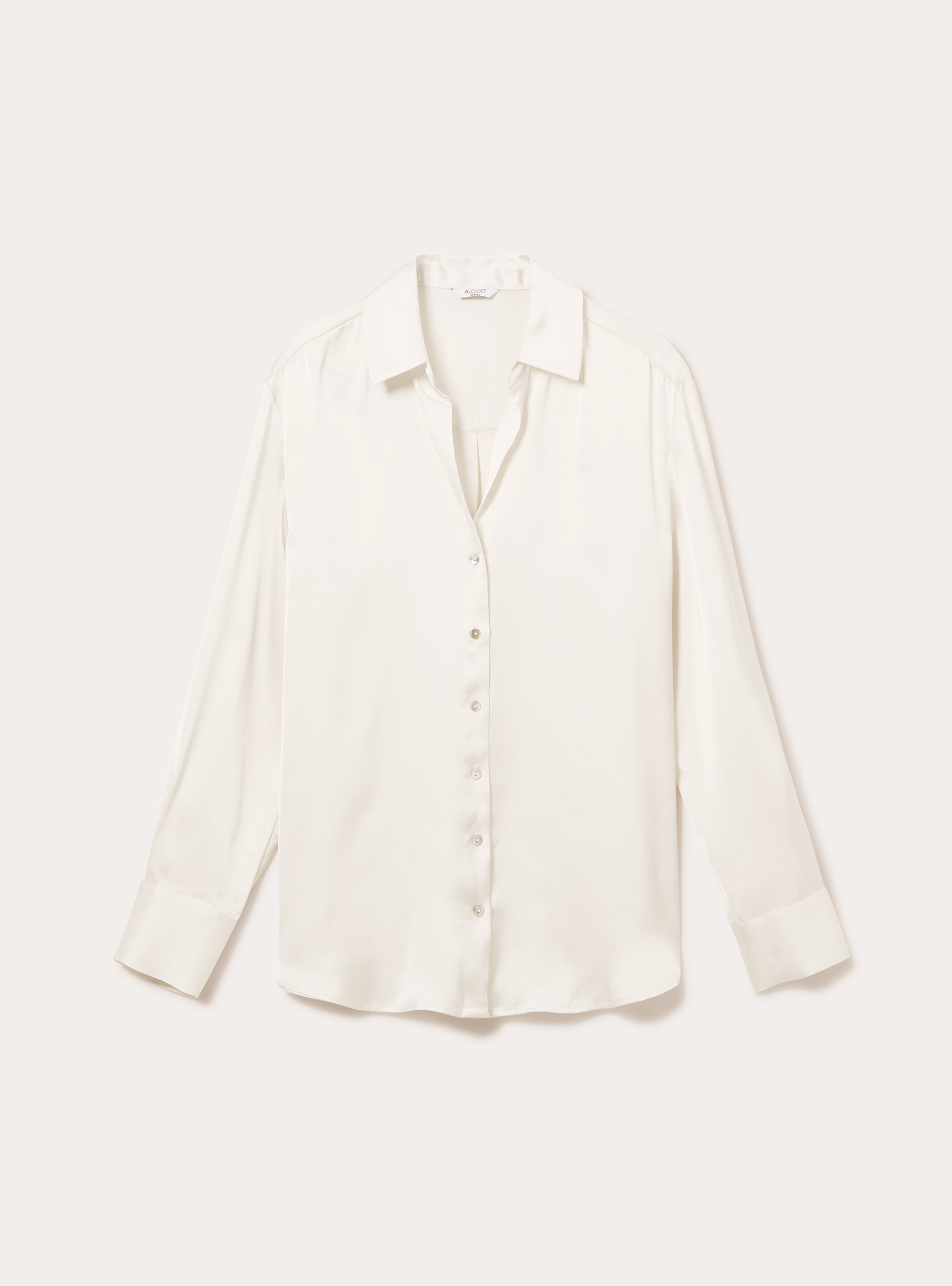 Plain satin shirt, WH1 OFF WHITE