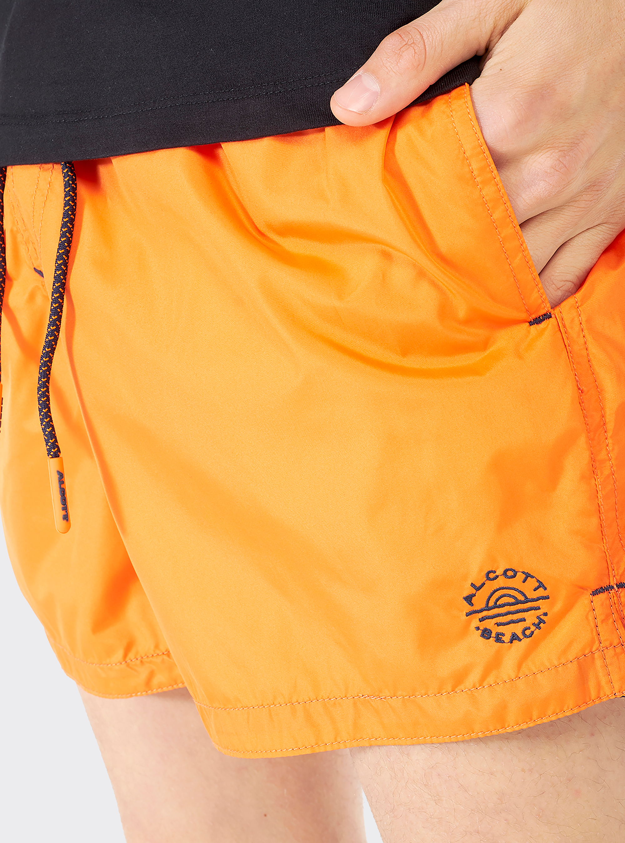 Costume con logo ricamato e cordino a contrasto, C3394 ORANGE