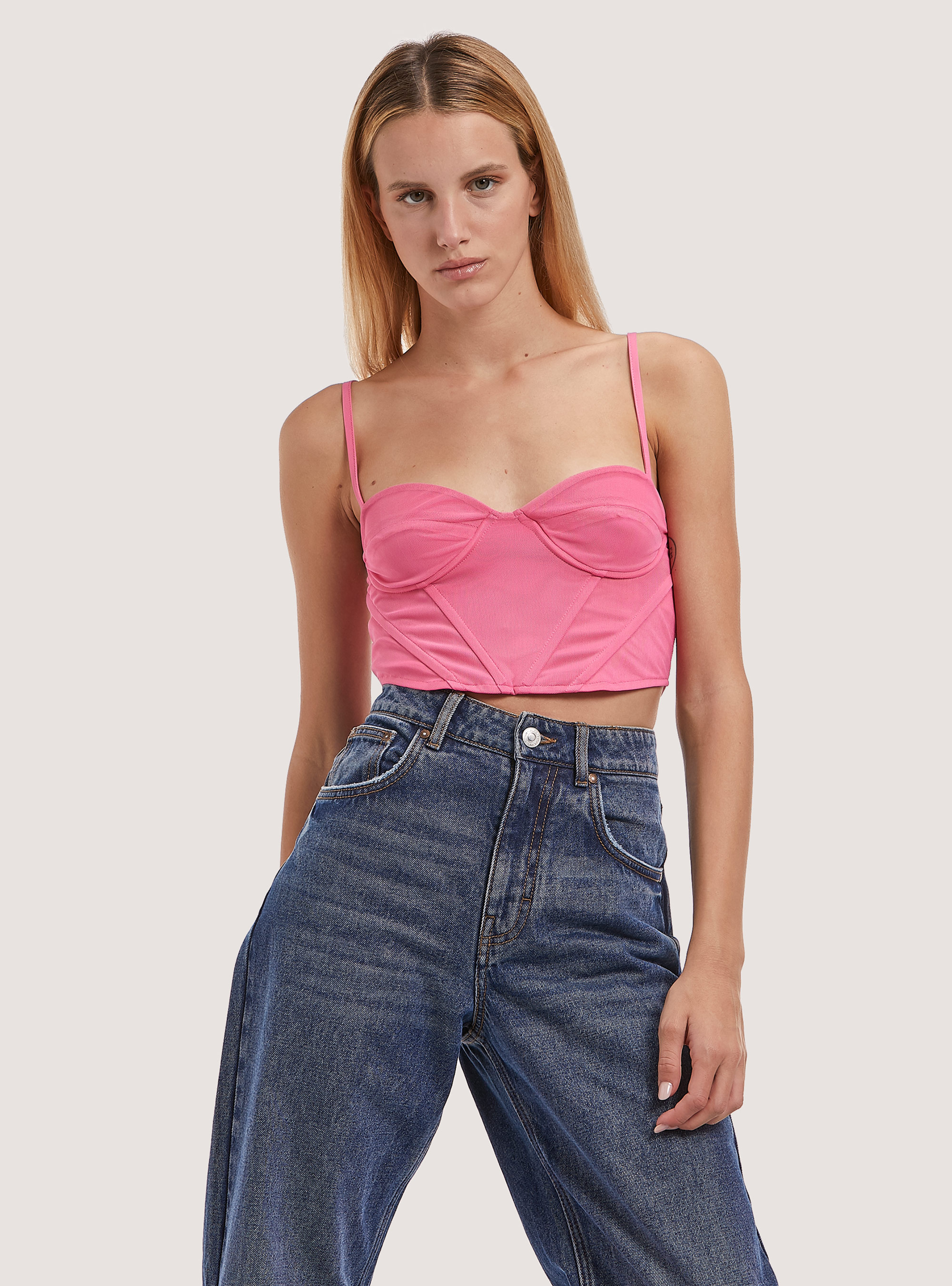 Plain tulle corset, FX1 FUXIA DARK