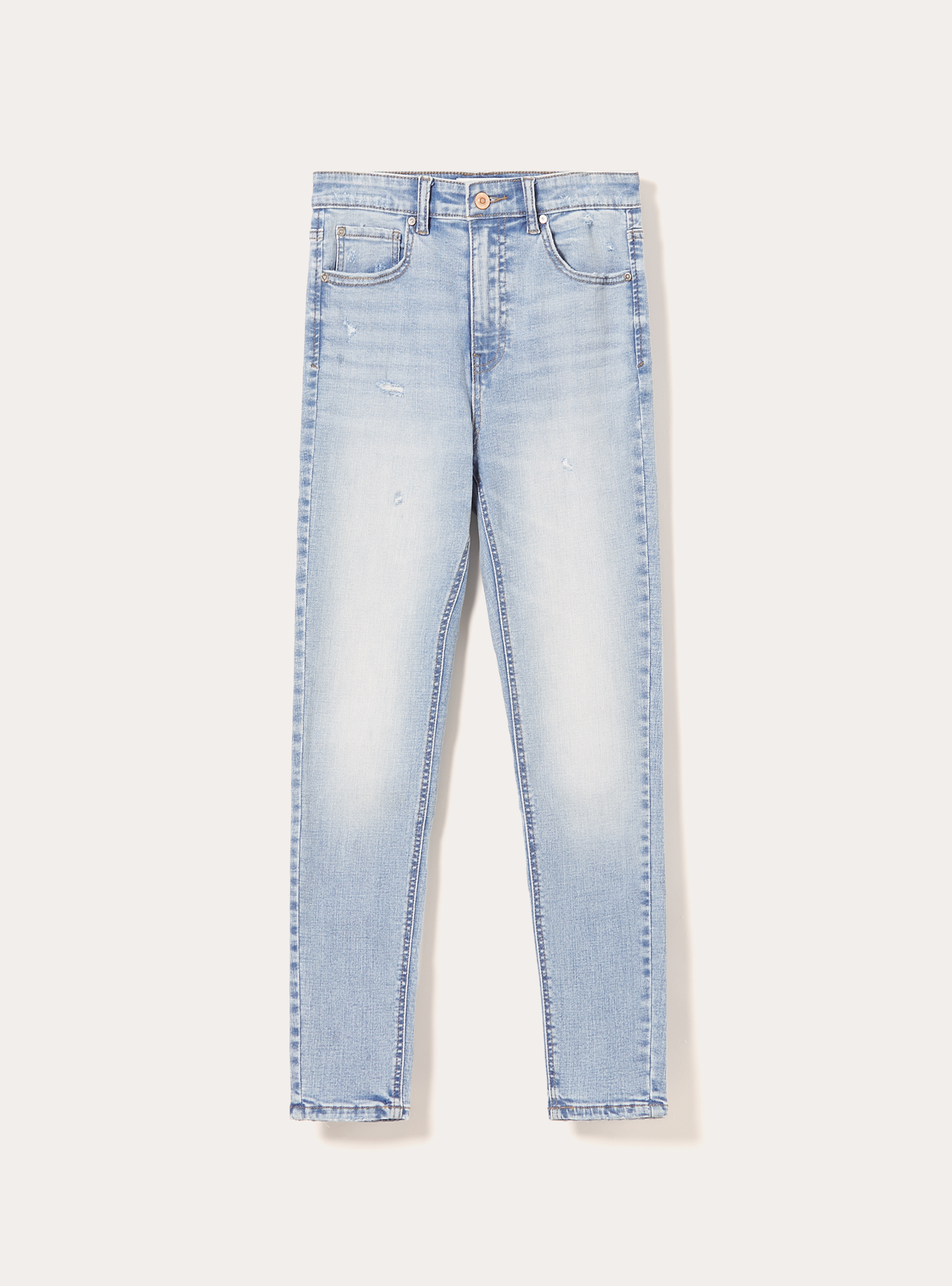 Jeans skinny taille très haute, D005 LIGHT BLUE