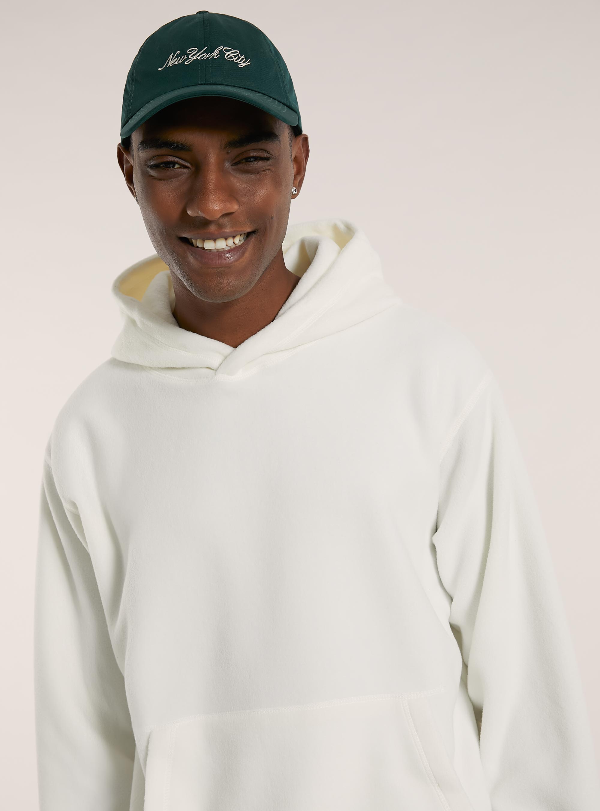 Sudadera con capucha de forro polar, WH2 WHITE