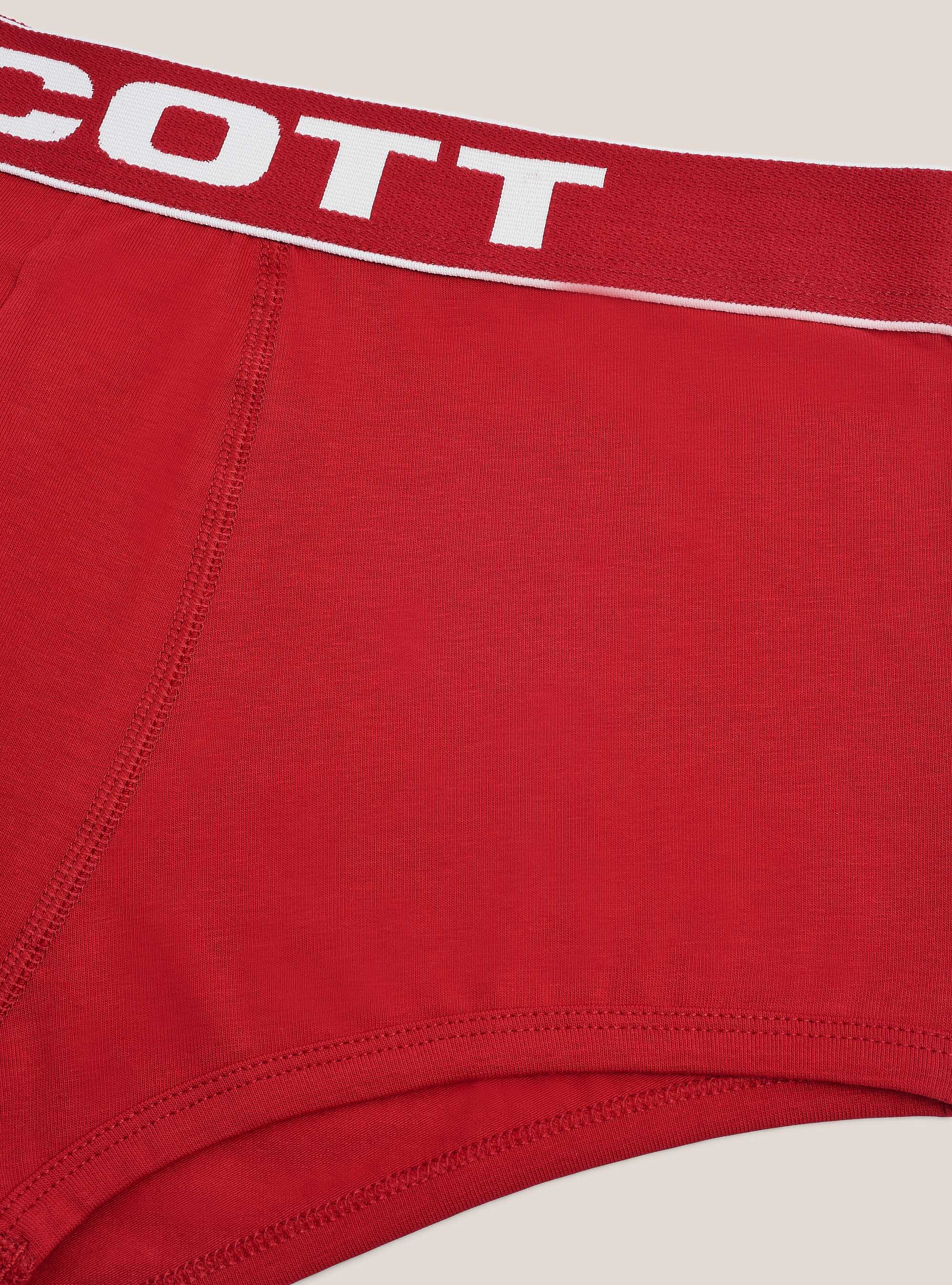 Boxer in cotone elasticizzato con logo, ROSSO