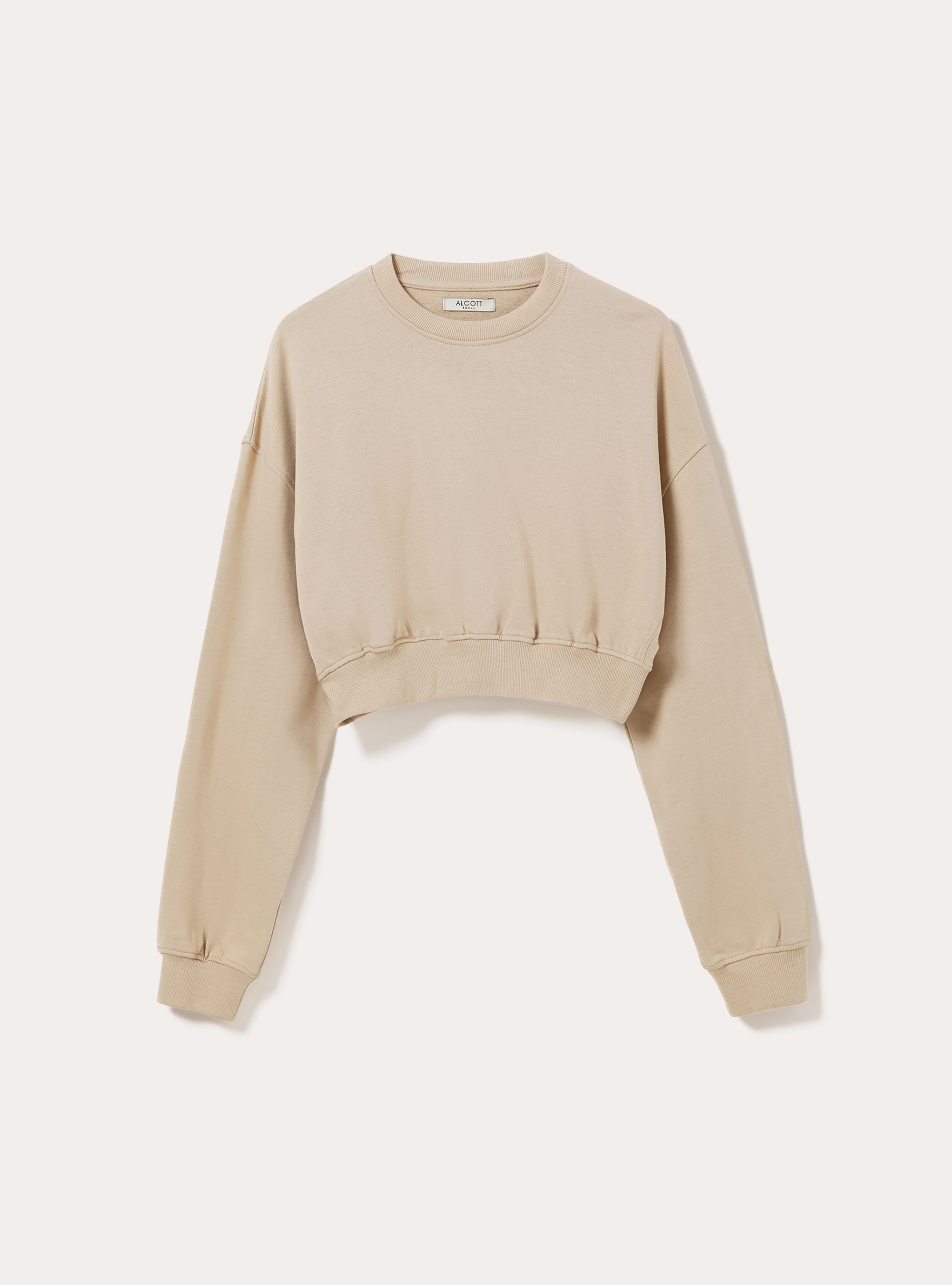 Sweatshirt mit Rundhalsausschnitt, BG2 BEIGE MEDIUM