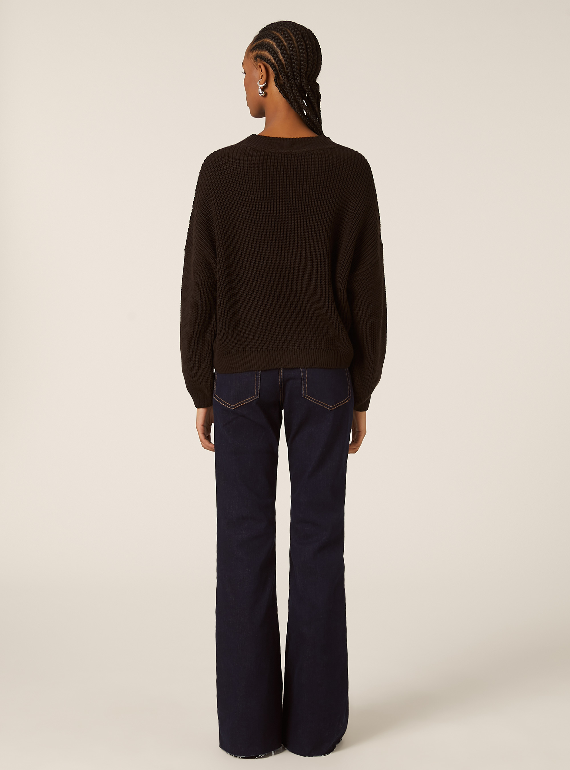 Cardigan in maglia con bottoni, BR2 BROWN MEDIUM