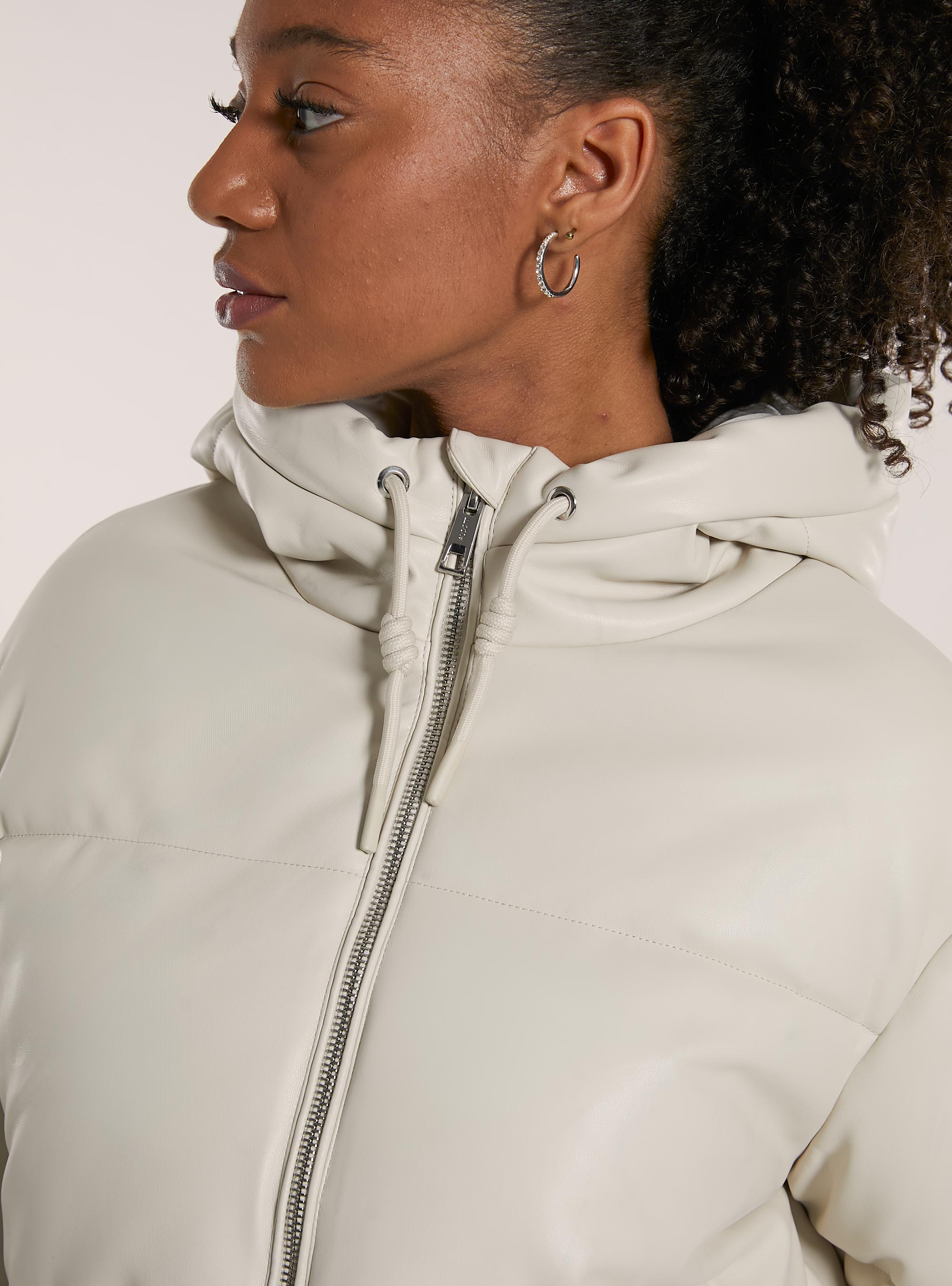 Giubbotto imbottito effetto pelle, WH2 WHITE