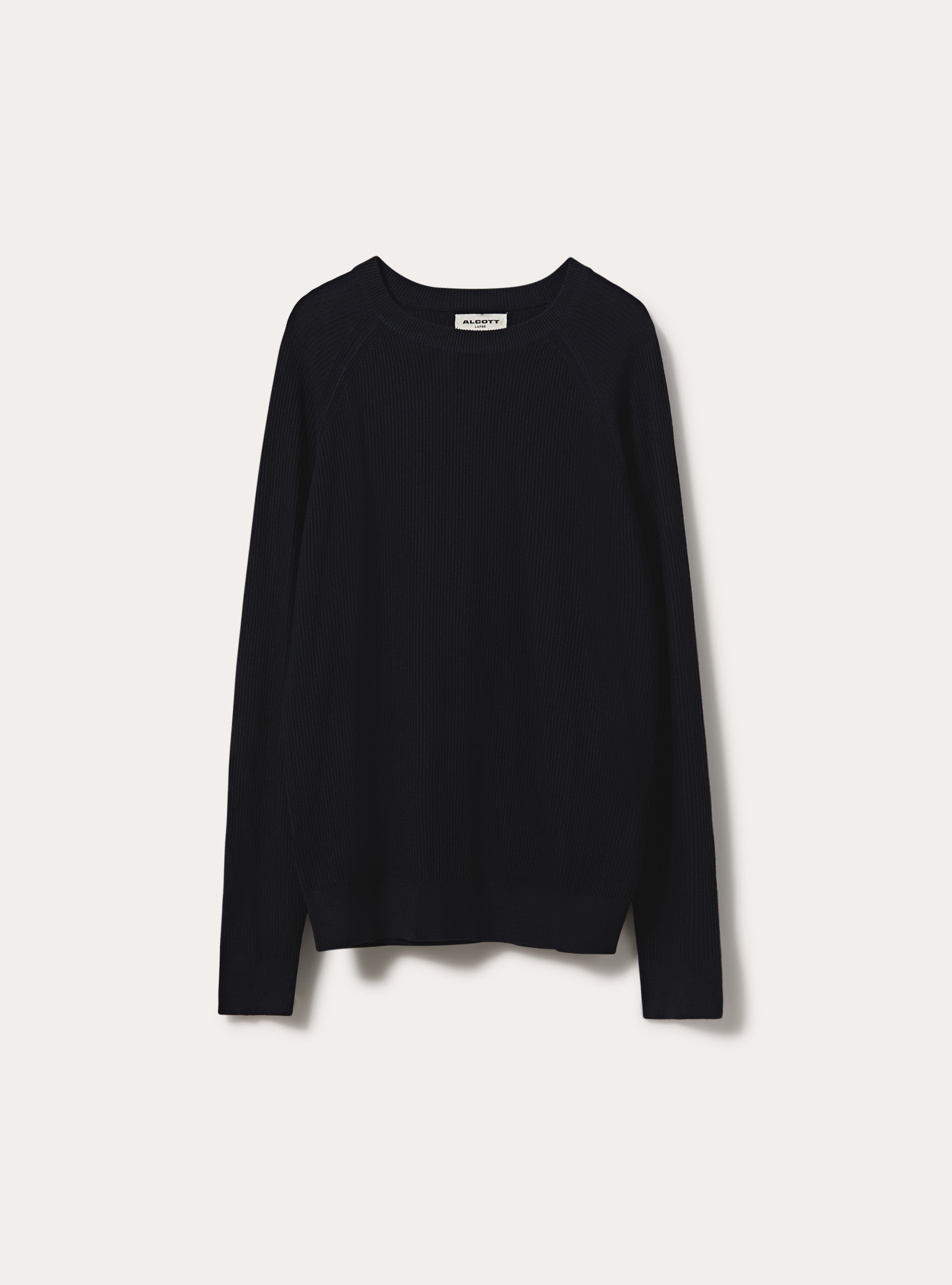 Maglia girocollo in misto cotone regular fit, NA1 NAVY DARK