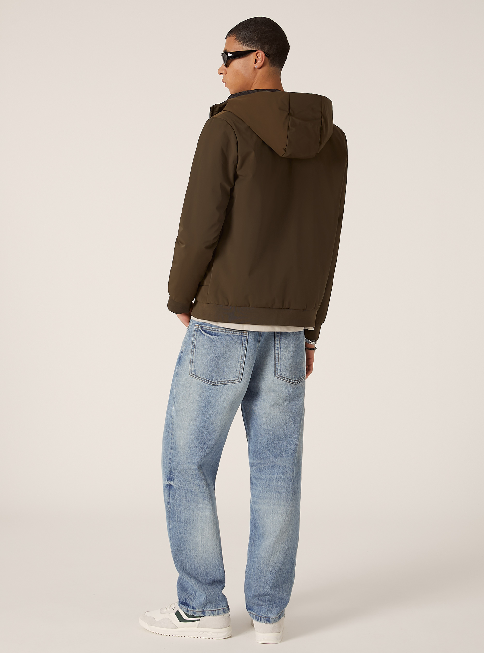 Hooded padded jacket, BR1 BROWN DARK