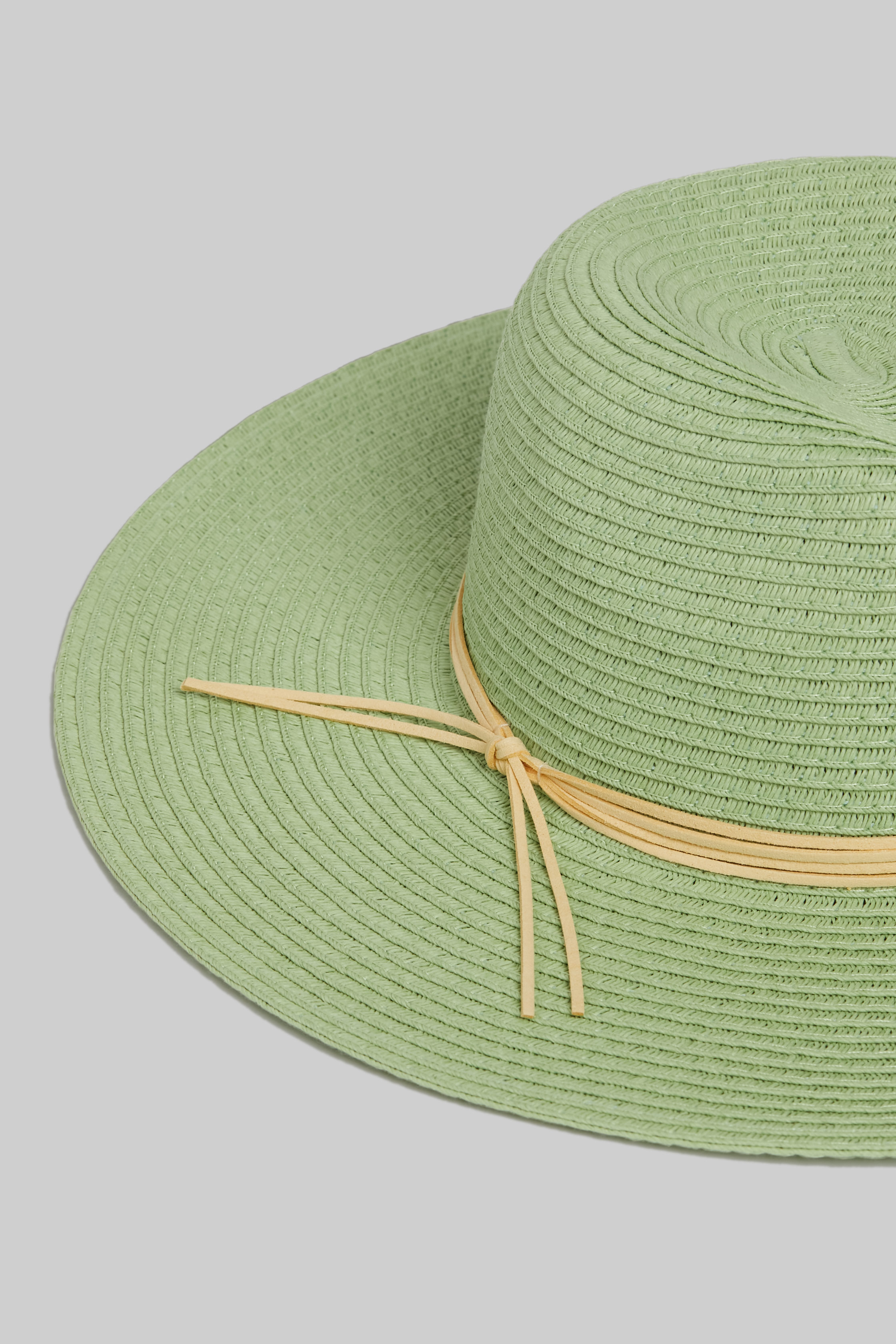 Cappello effetto rafia con fiocco, GA3 AQUA GREEN LIGHT