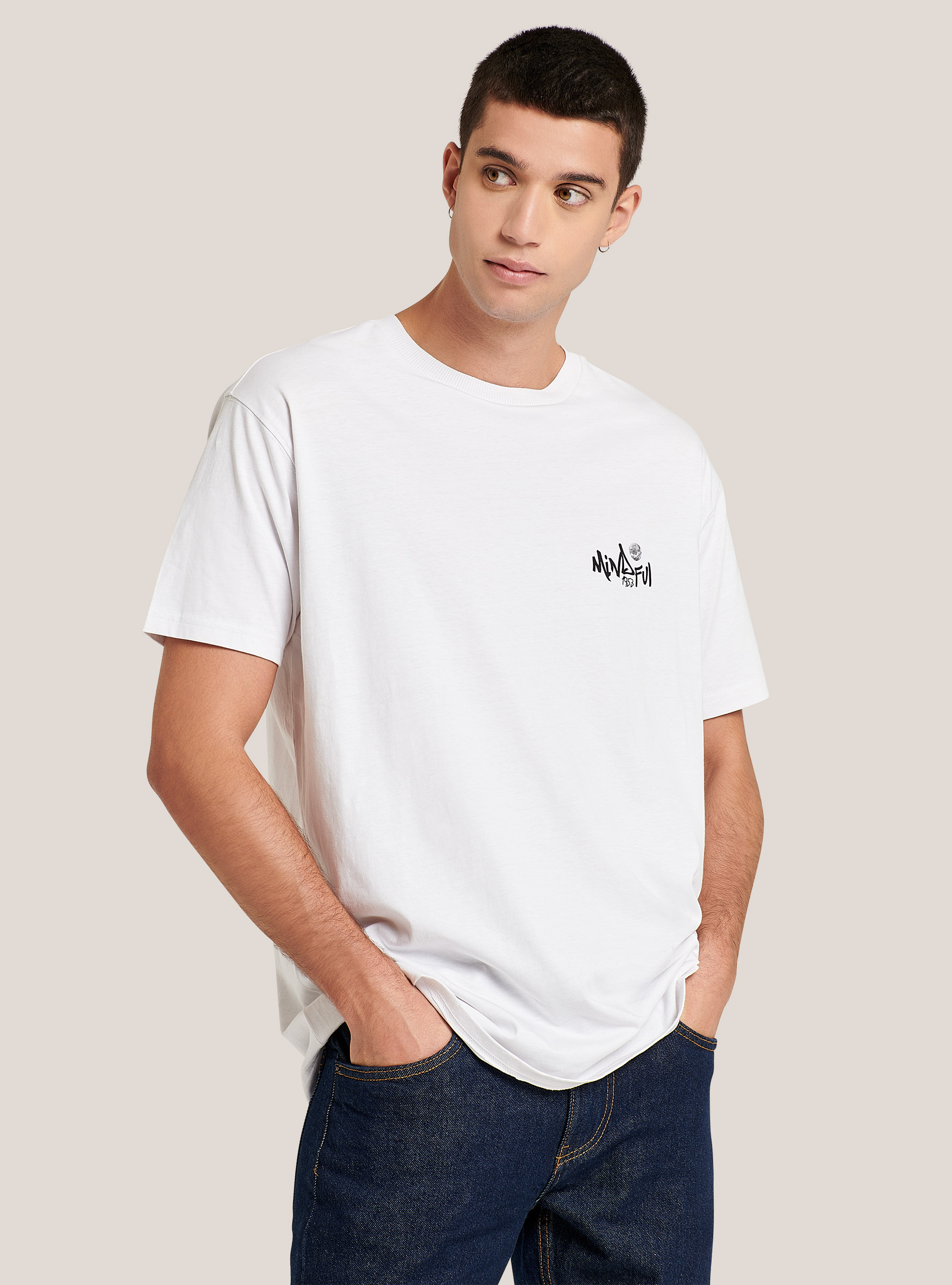 Urban oversize T-shirt, WHITE