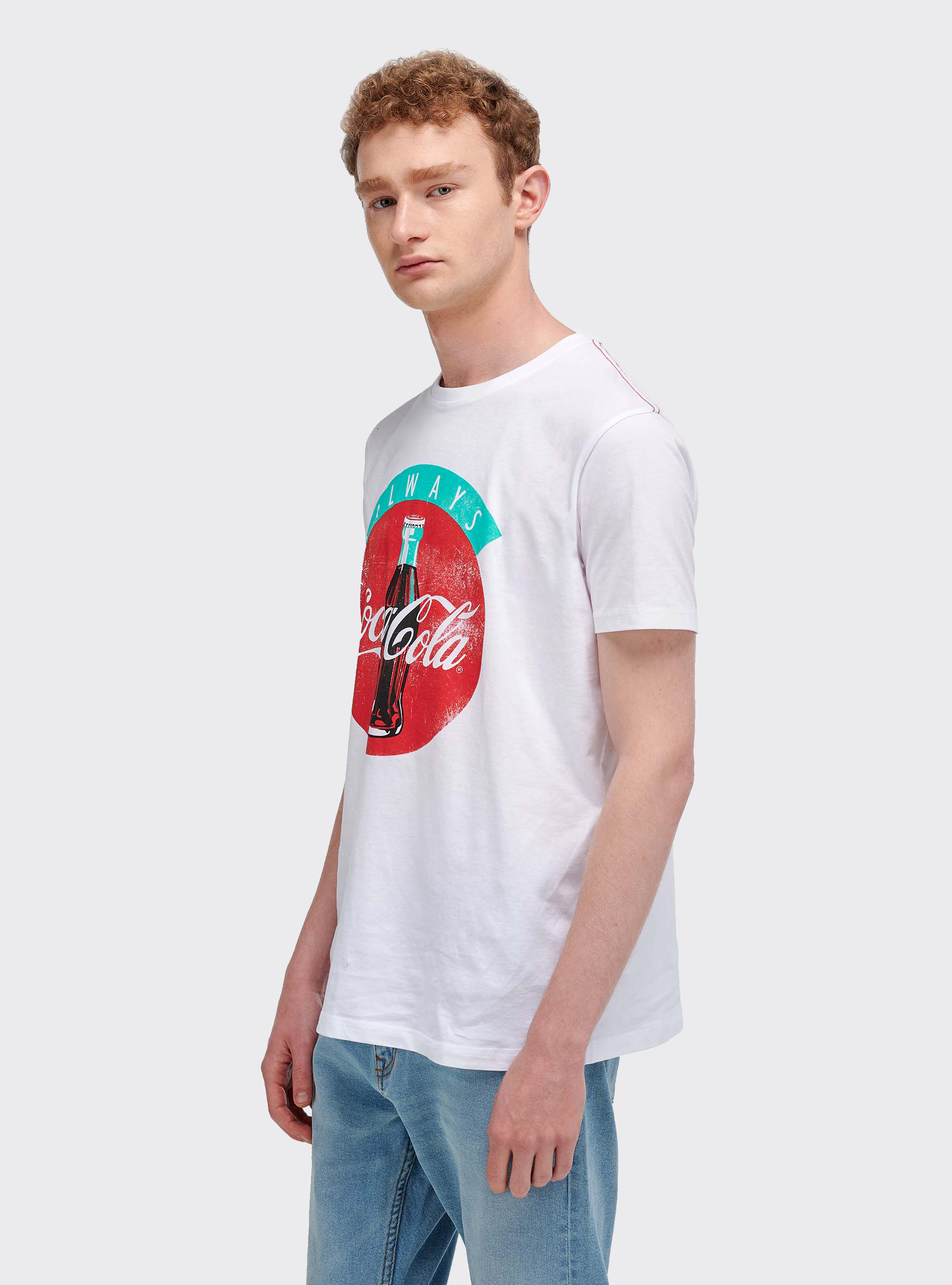 T-shirt Coca Cola, BLANCO