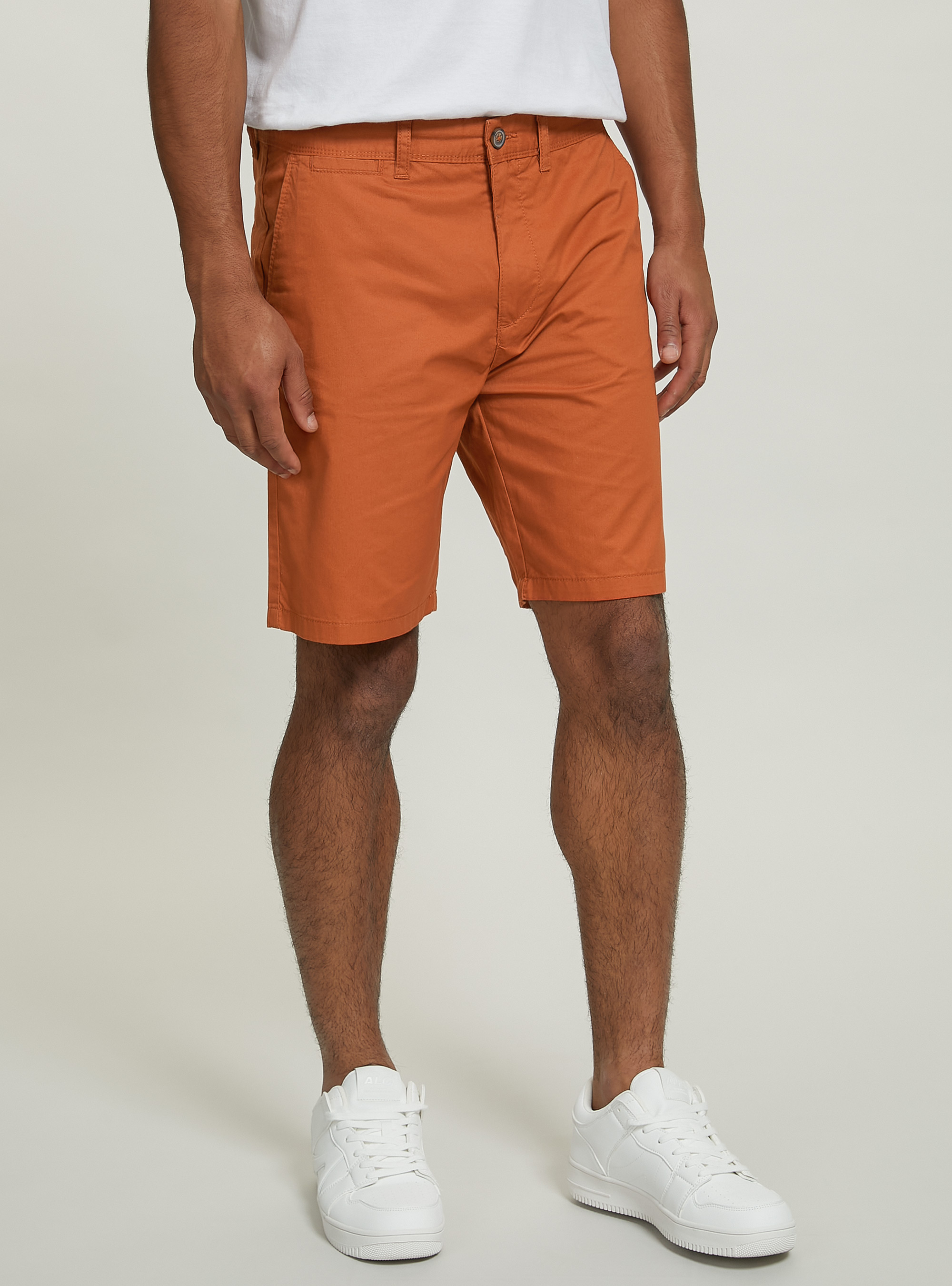 Plain twill Bermuda shorts, C3401 RUSTY