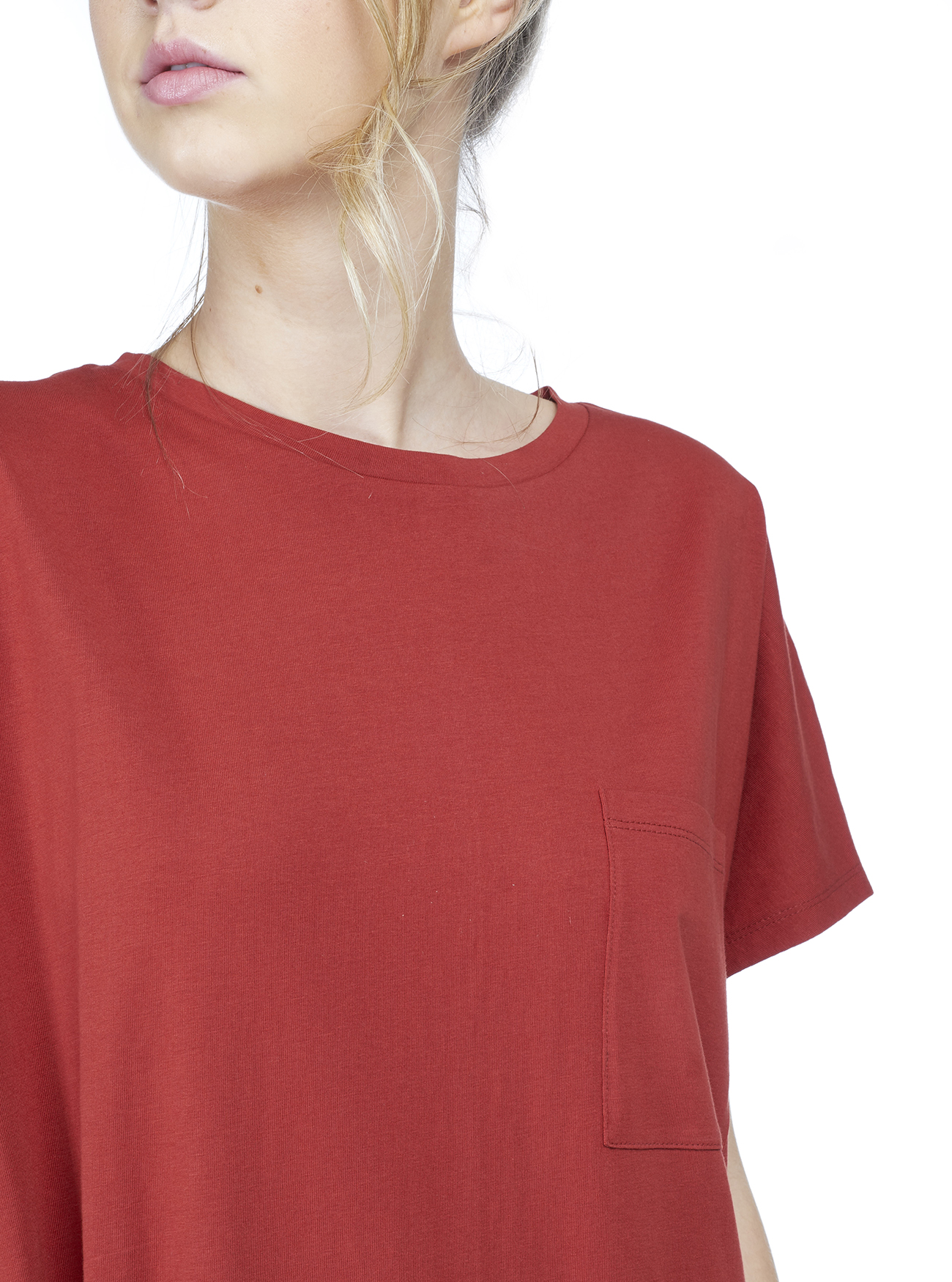 Maxi t-shirt vestito super comfort fit, RUGGINE