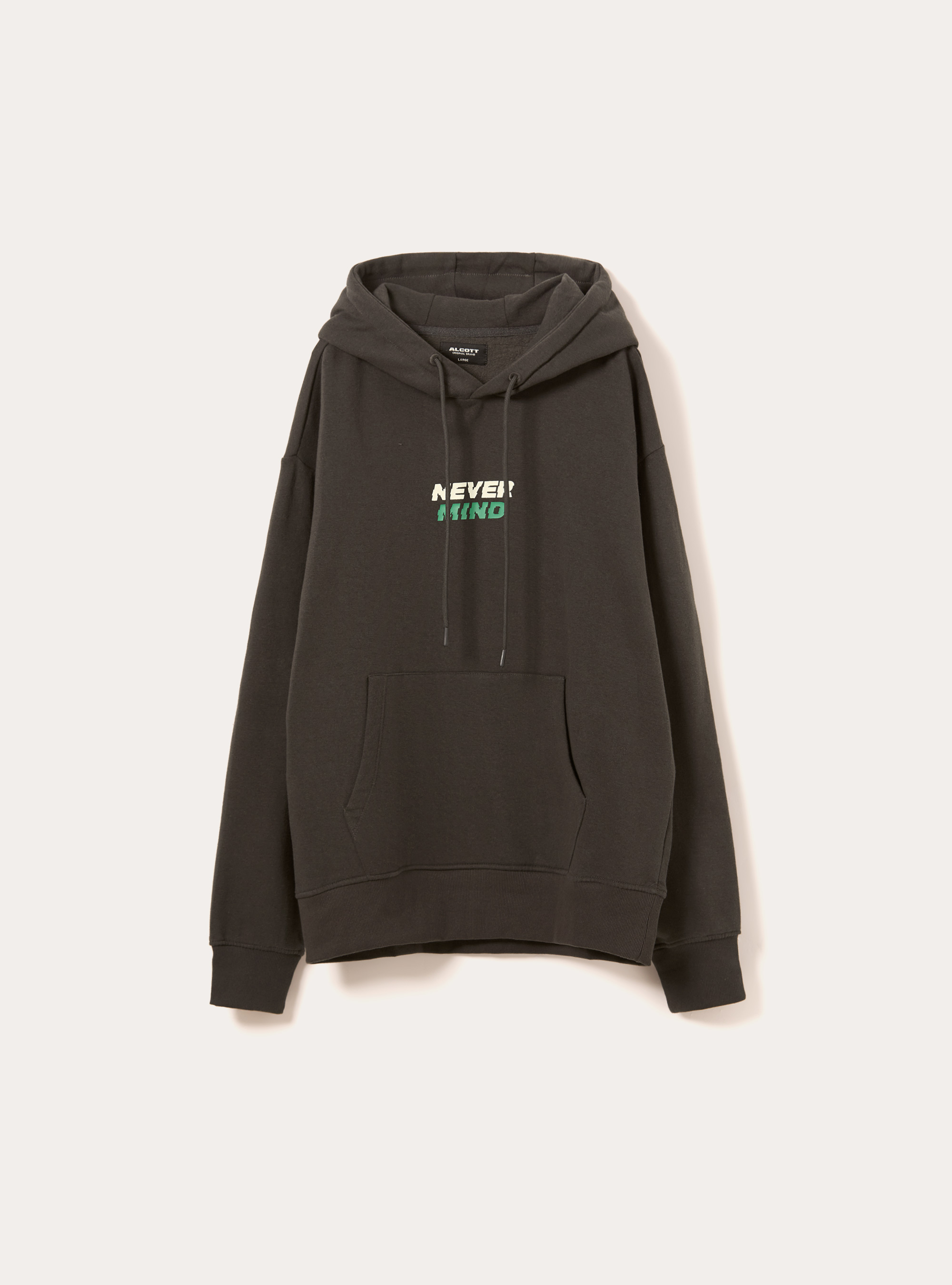 Sudadera con estampado y capucha, BK2 BLACK MEDIUM