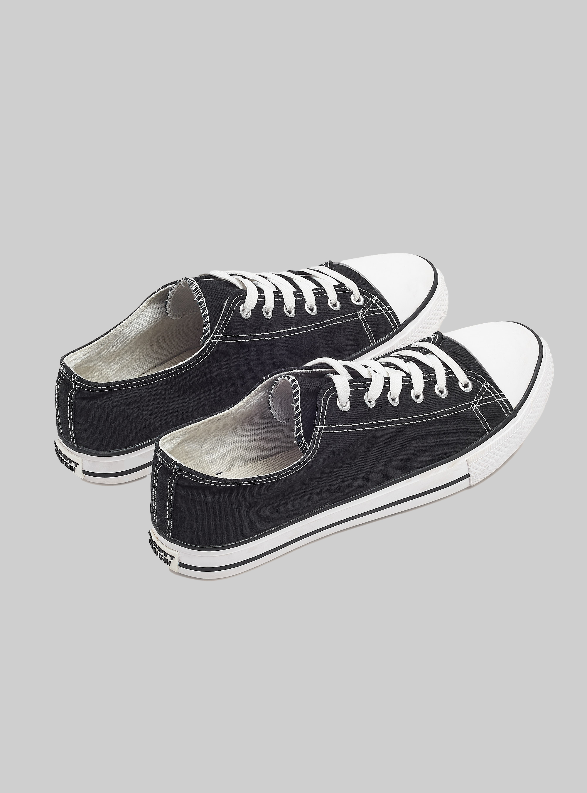 Sneakers bassa in tela, NEGRO