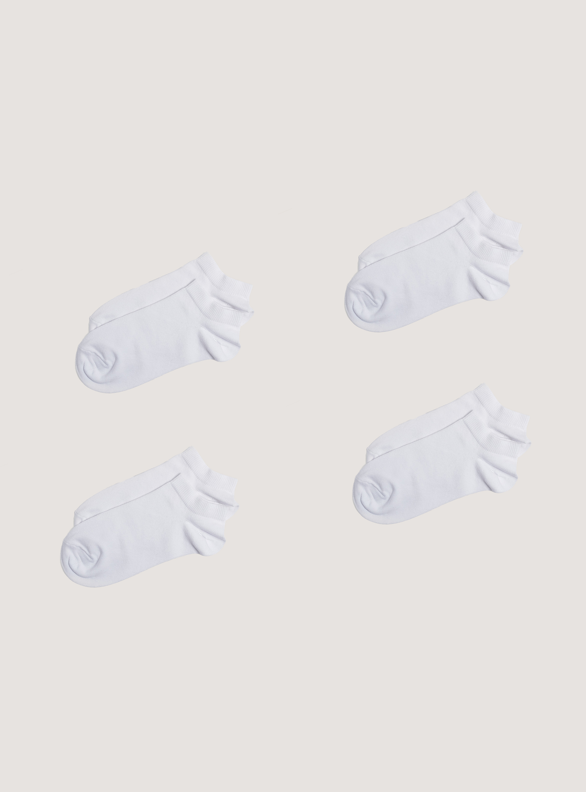 Set of 4 pairs of plain socks, WH1 OFF WHITE