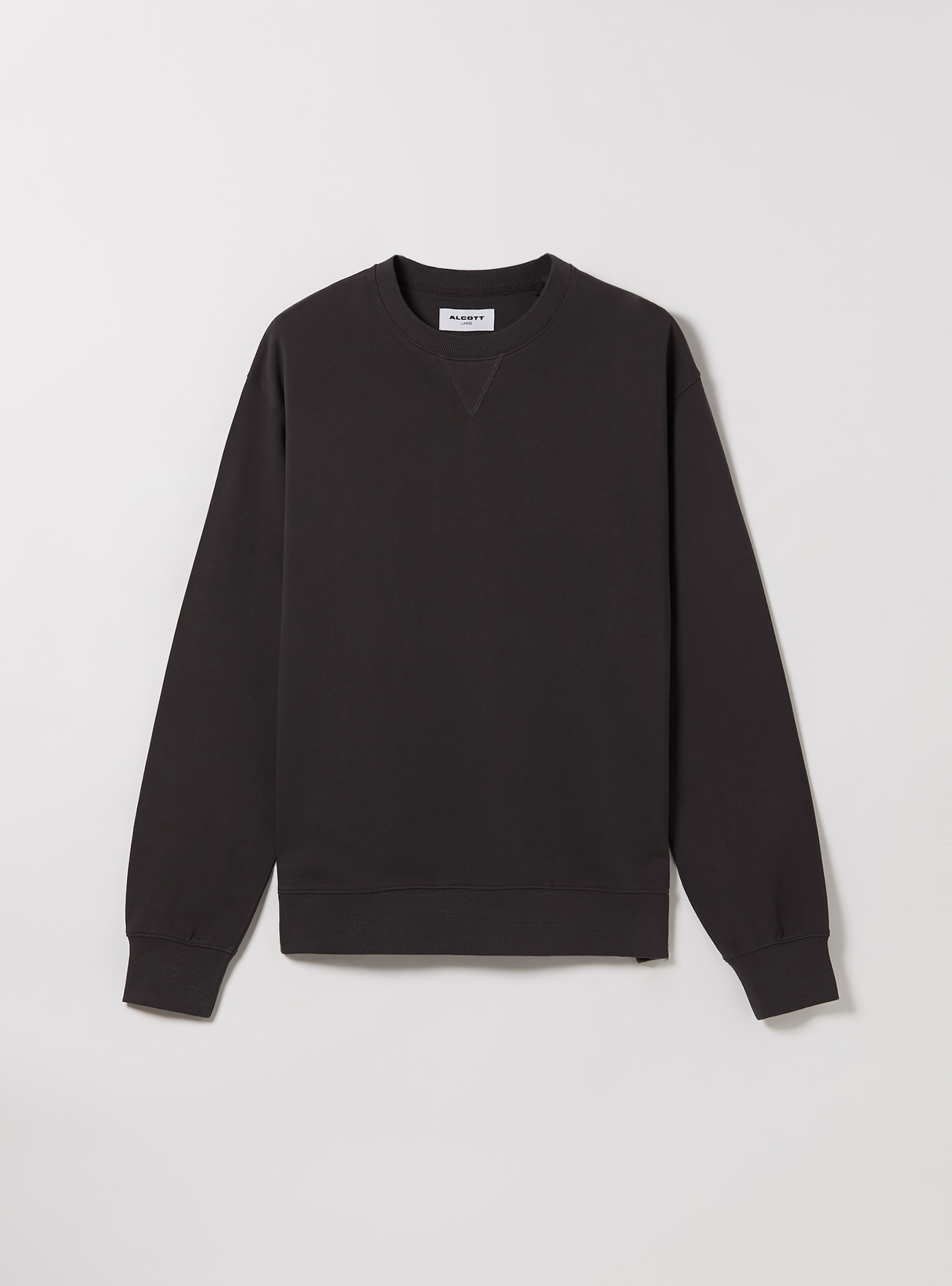 Plain-coloured crew-neck sweatshirt, GY1 GREY DARK