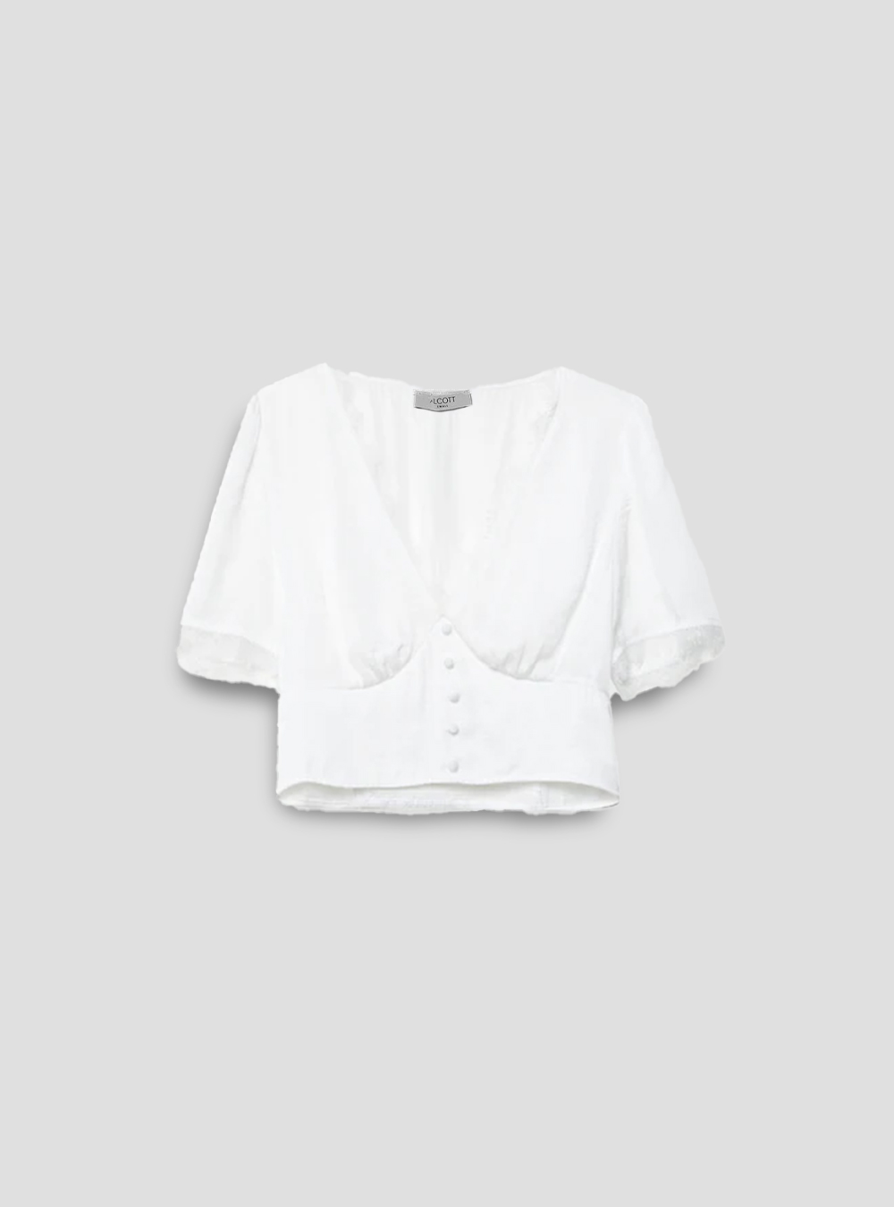 Blusa con bottoncini, WH1 OFF WHITE