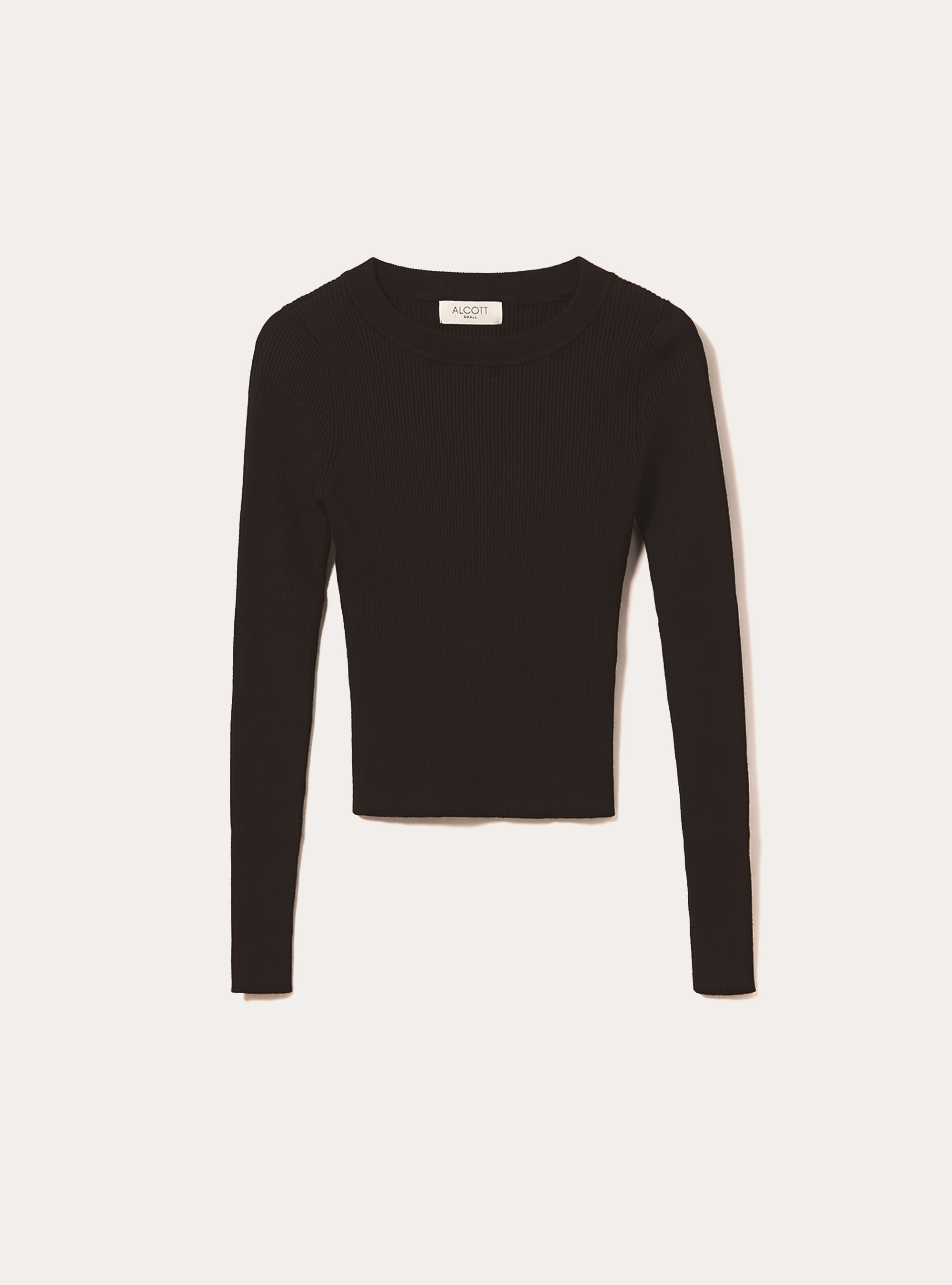 Lightweight ribbed knit, BK1 BLACK