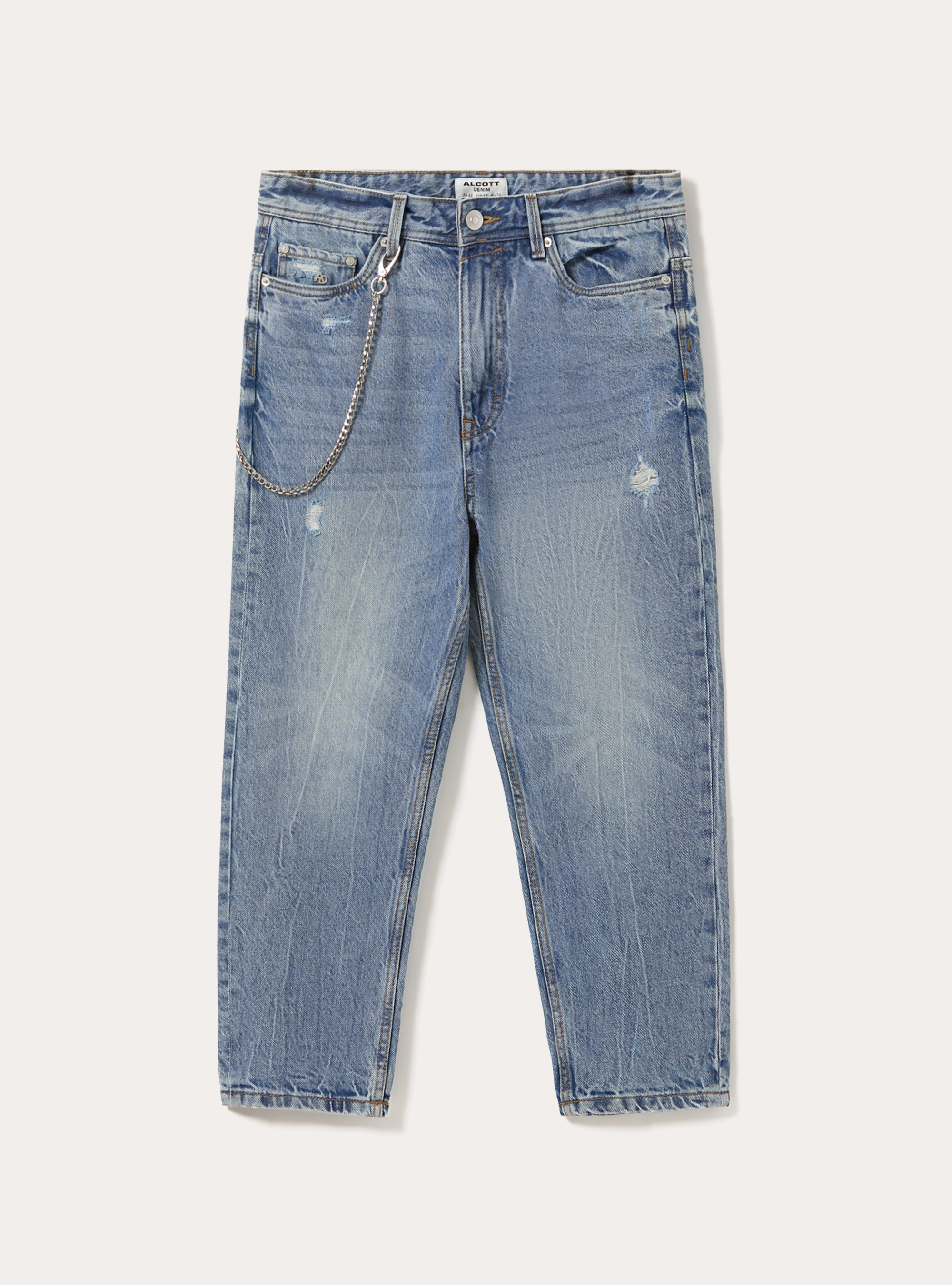 Jeans à coupe décontractée, D004 MEDIUM LIGHT BLUE