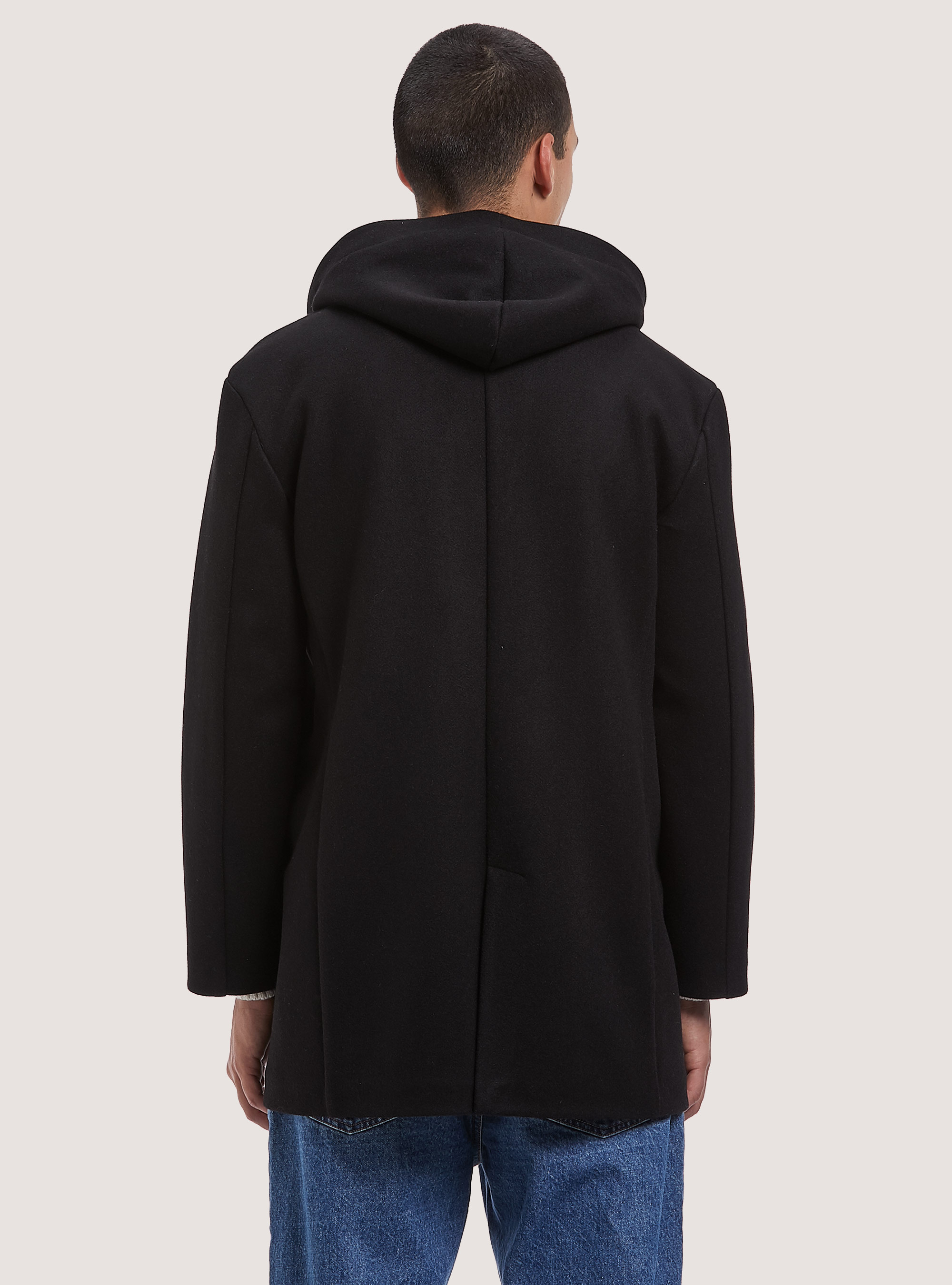 Abrigo con capucha, BK1 BLACK