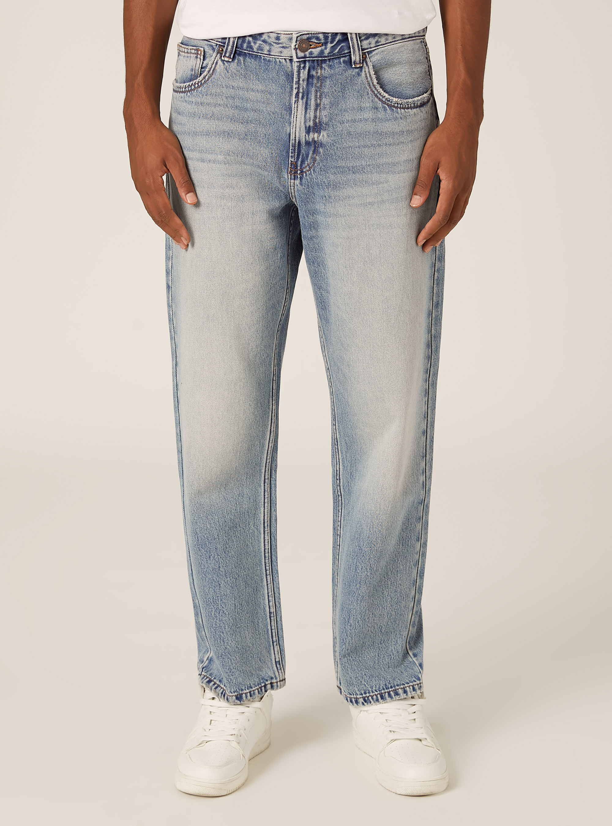 Jeans tapered fit, D005 LIGHT BLUE