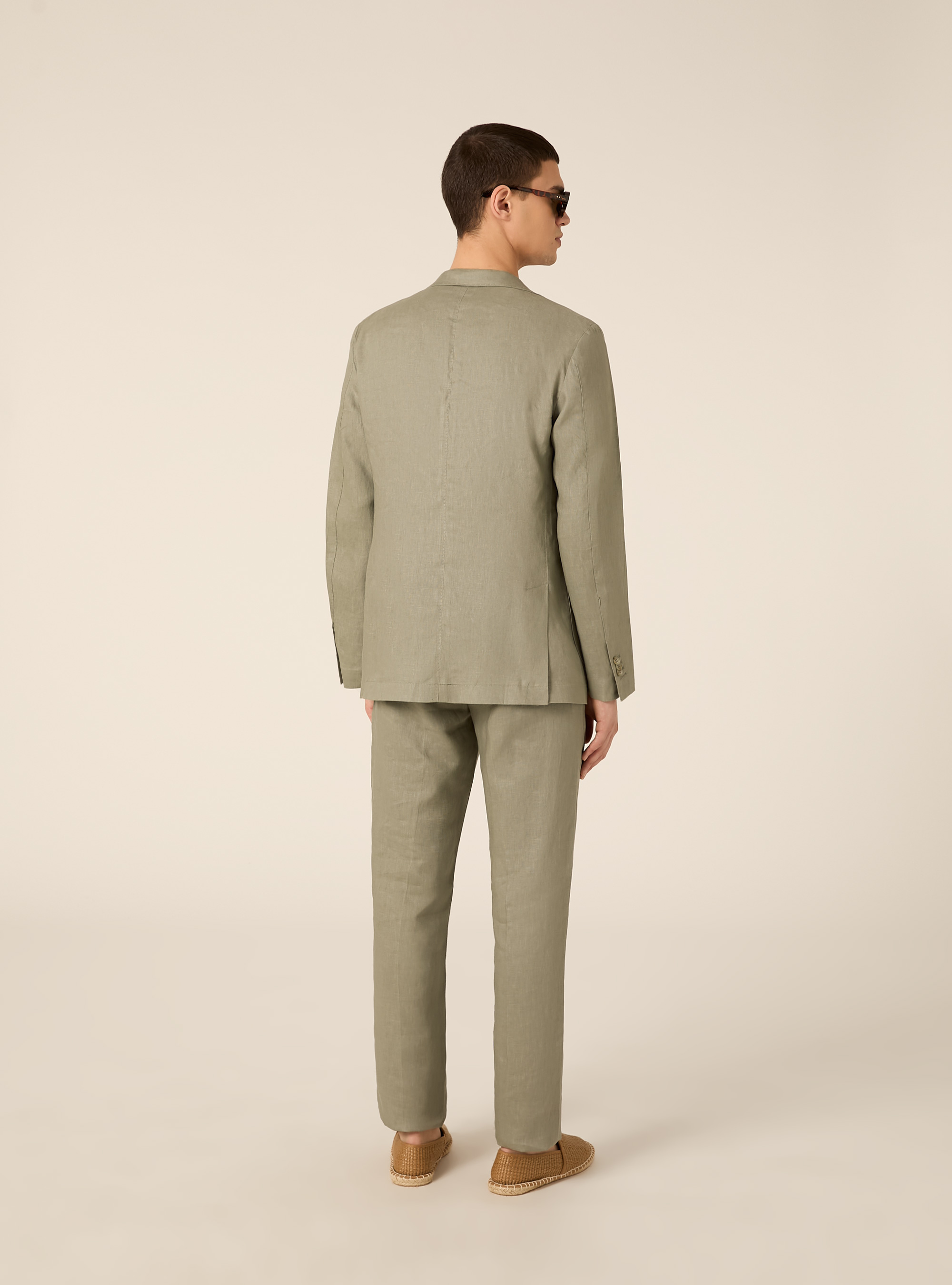 Giacca in lino monopetto, KY2 KAKY MEDIUM