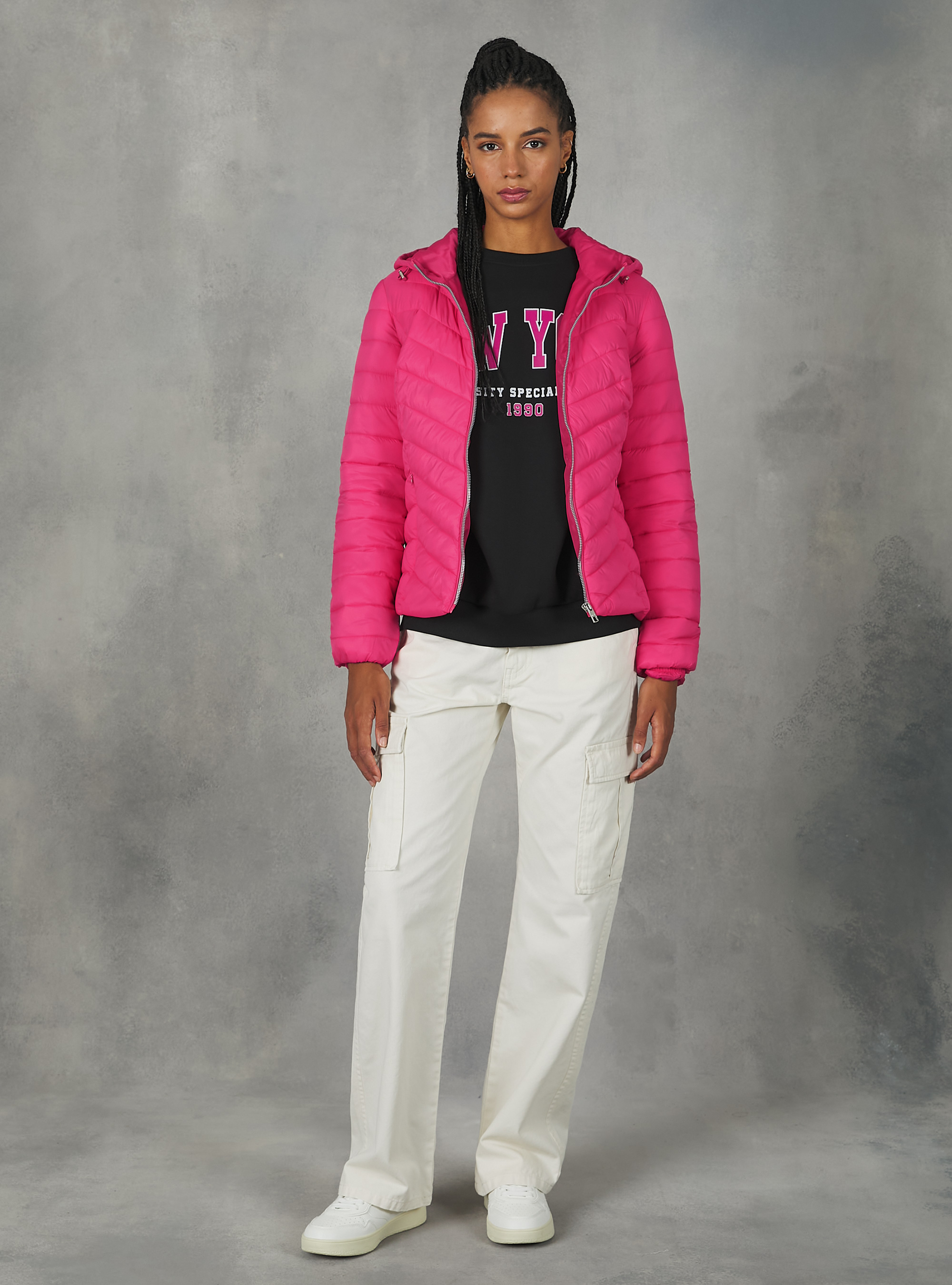 Jacket with recycled padding, FX3 FUXIA LIGHT