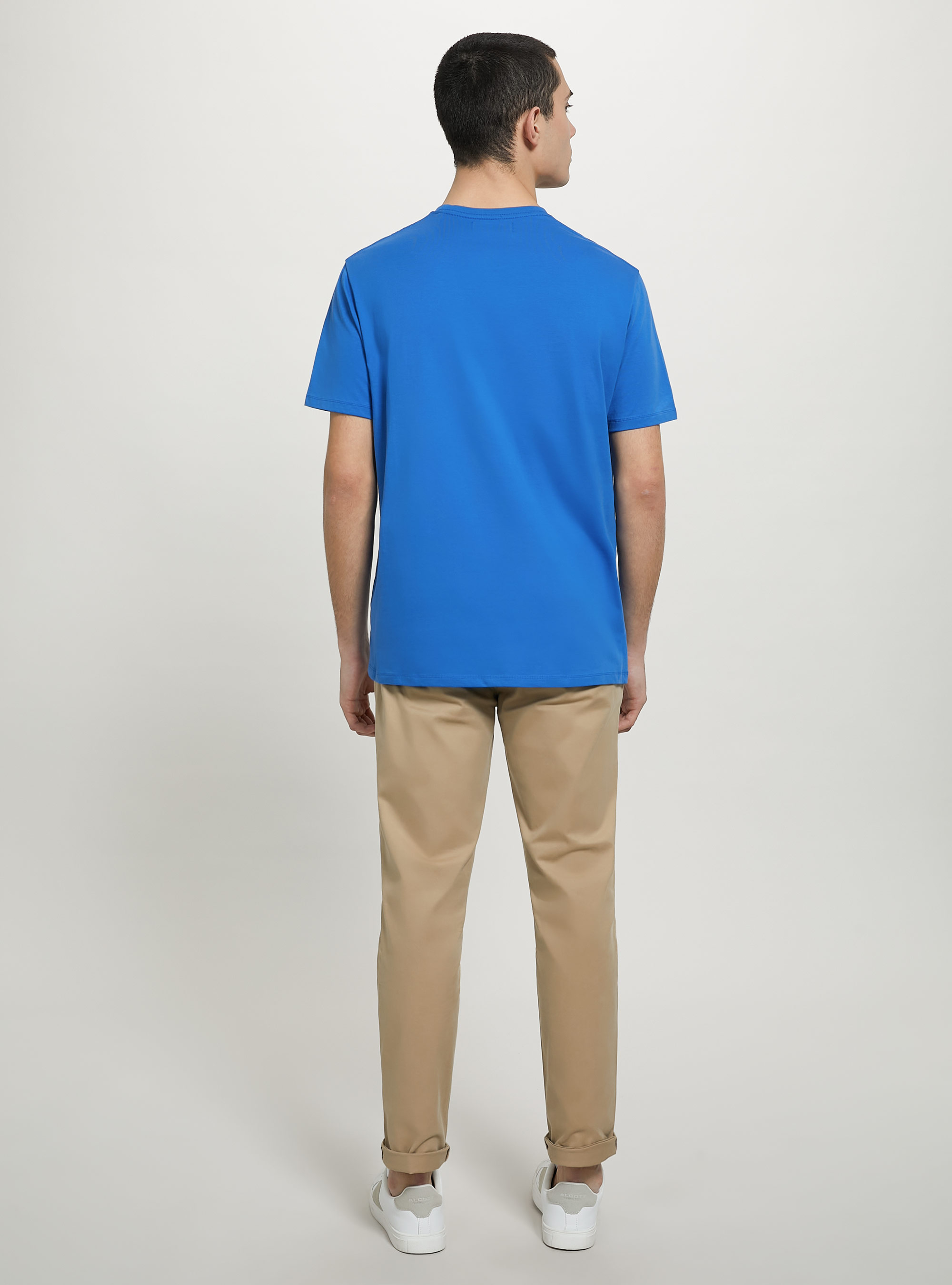 Camiseta de algod&oacute;n con cuello redondo, RY2 ROYALE MEDIUM