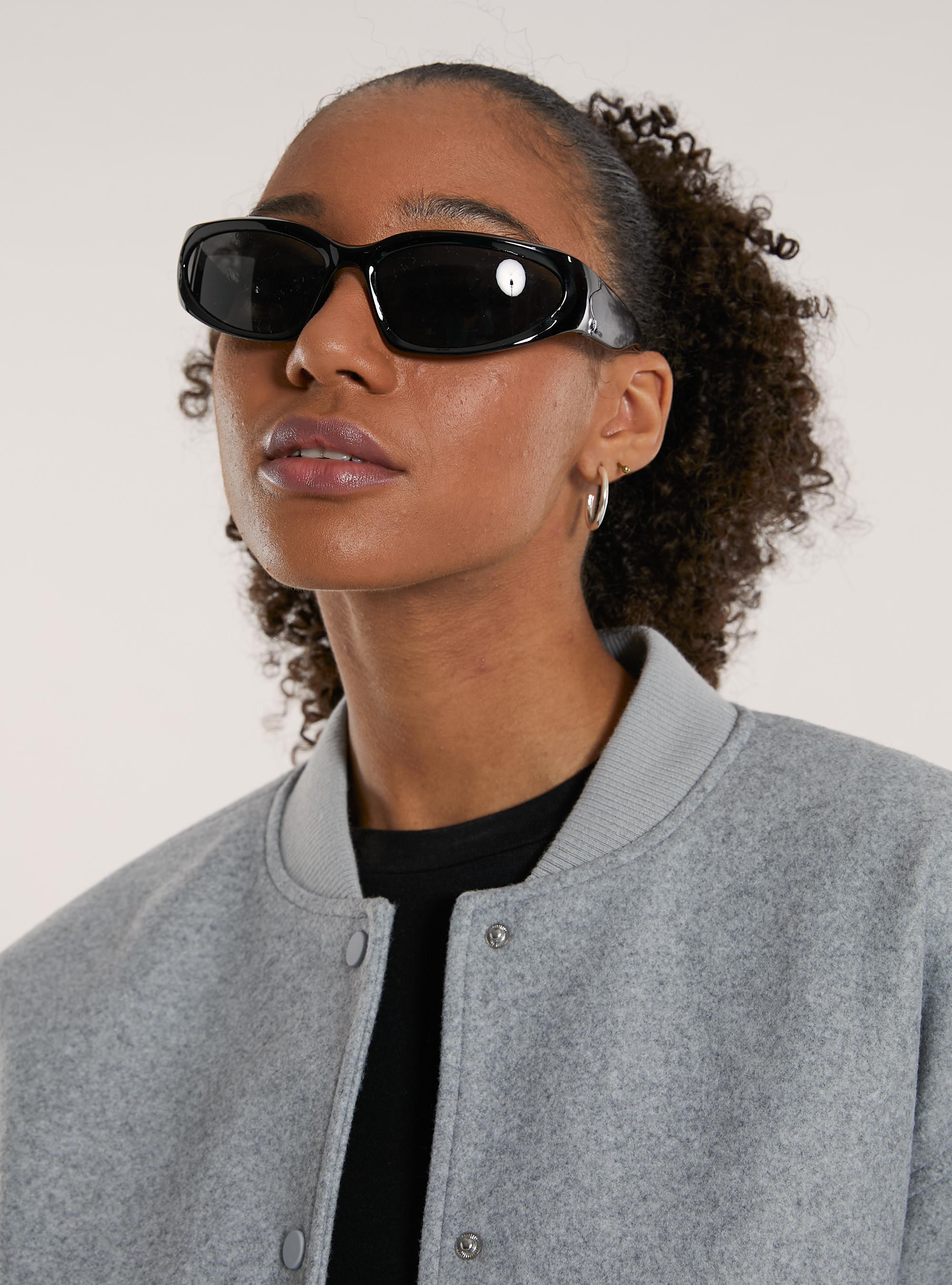 Bomber corto in panno, MGY2 GREY MEL MEDIUM