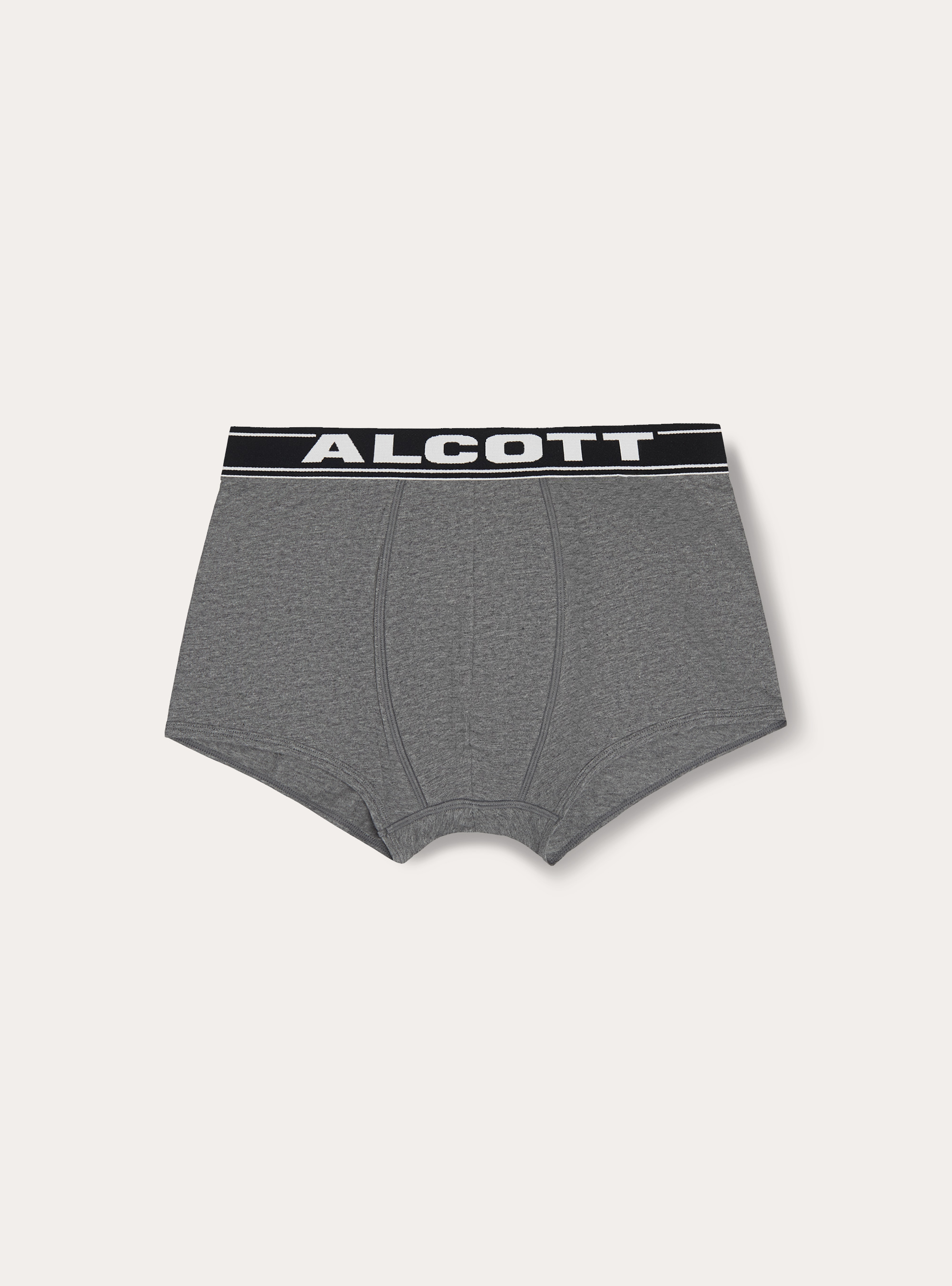 Boxer in cotone elasticizzato con logo, MGY2 GREY MEL MEDIUM
